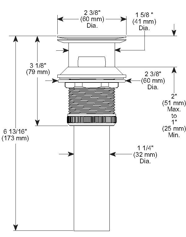 Brizo | Grid Strainer Lavatory Drain With Overflow