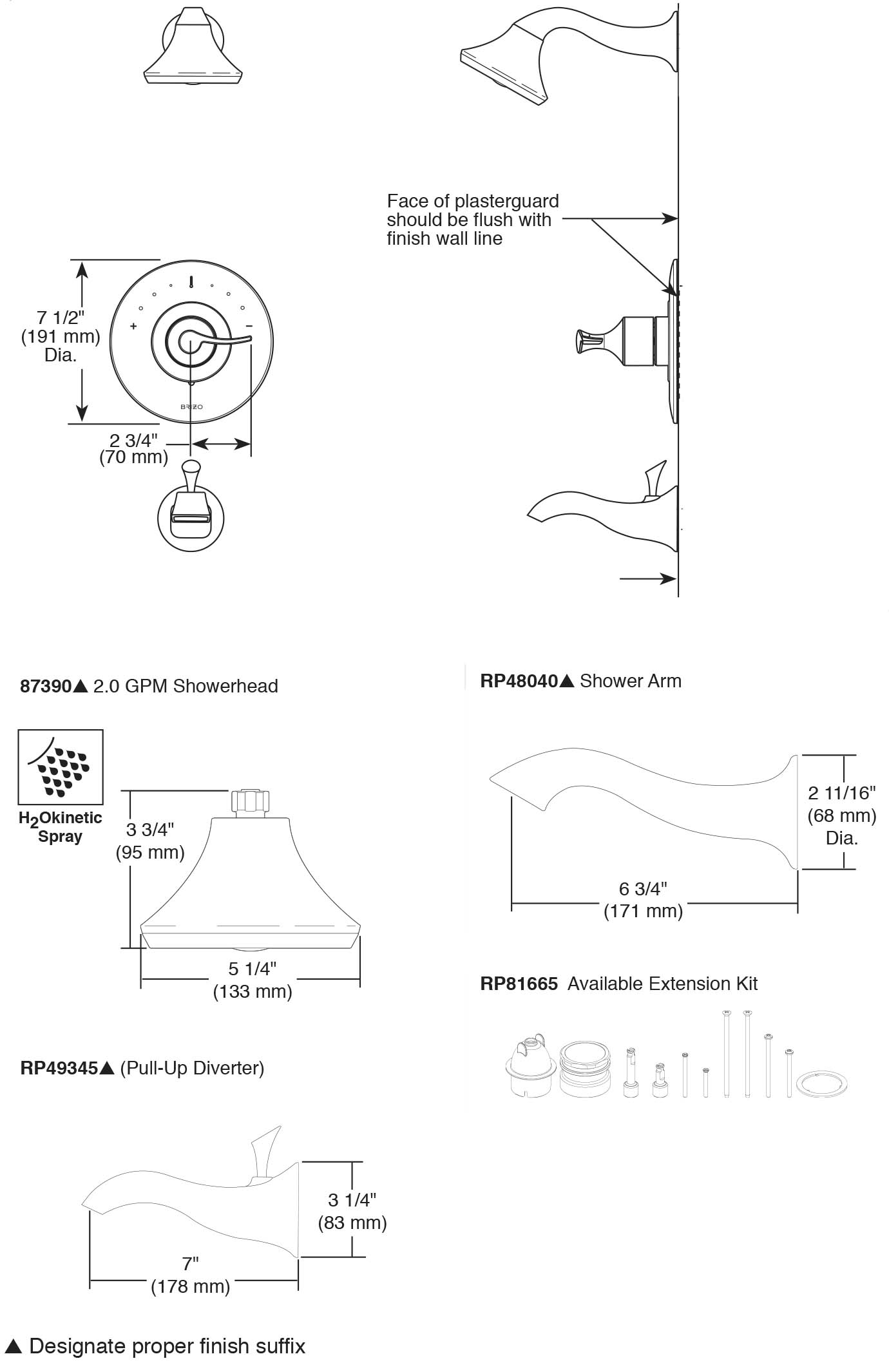RSVP® Pressure Balance Tub/Shower