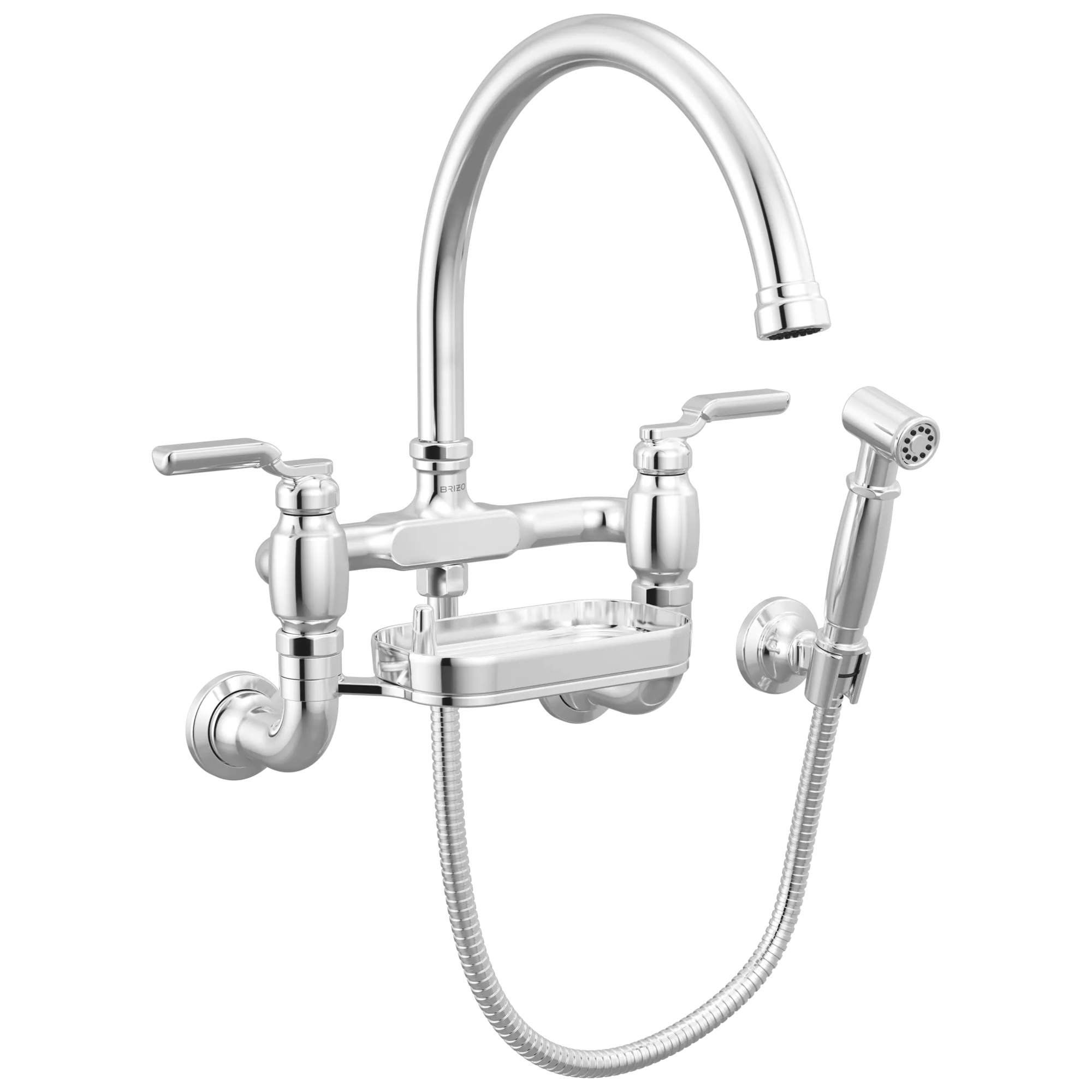Faircroft™ | Wall Mount Bridge Faucet with Arc Spout and Side
