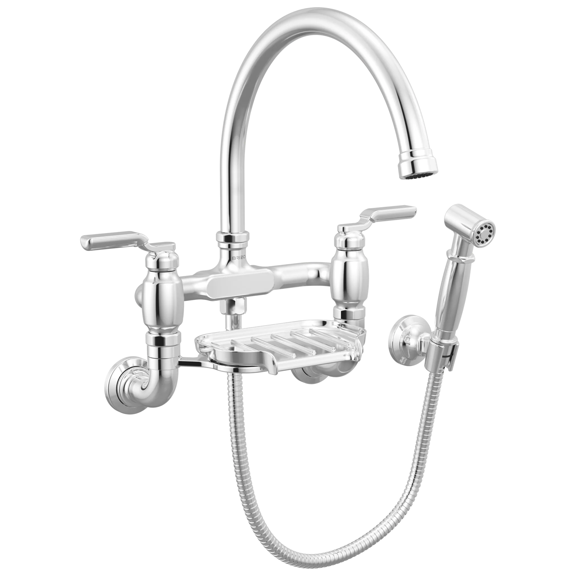 Faircroft™ | Wall Mount Bridge Faucet with Arc Spout and Side