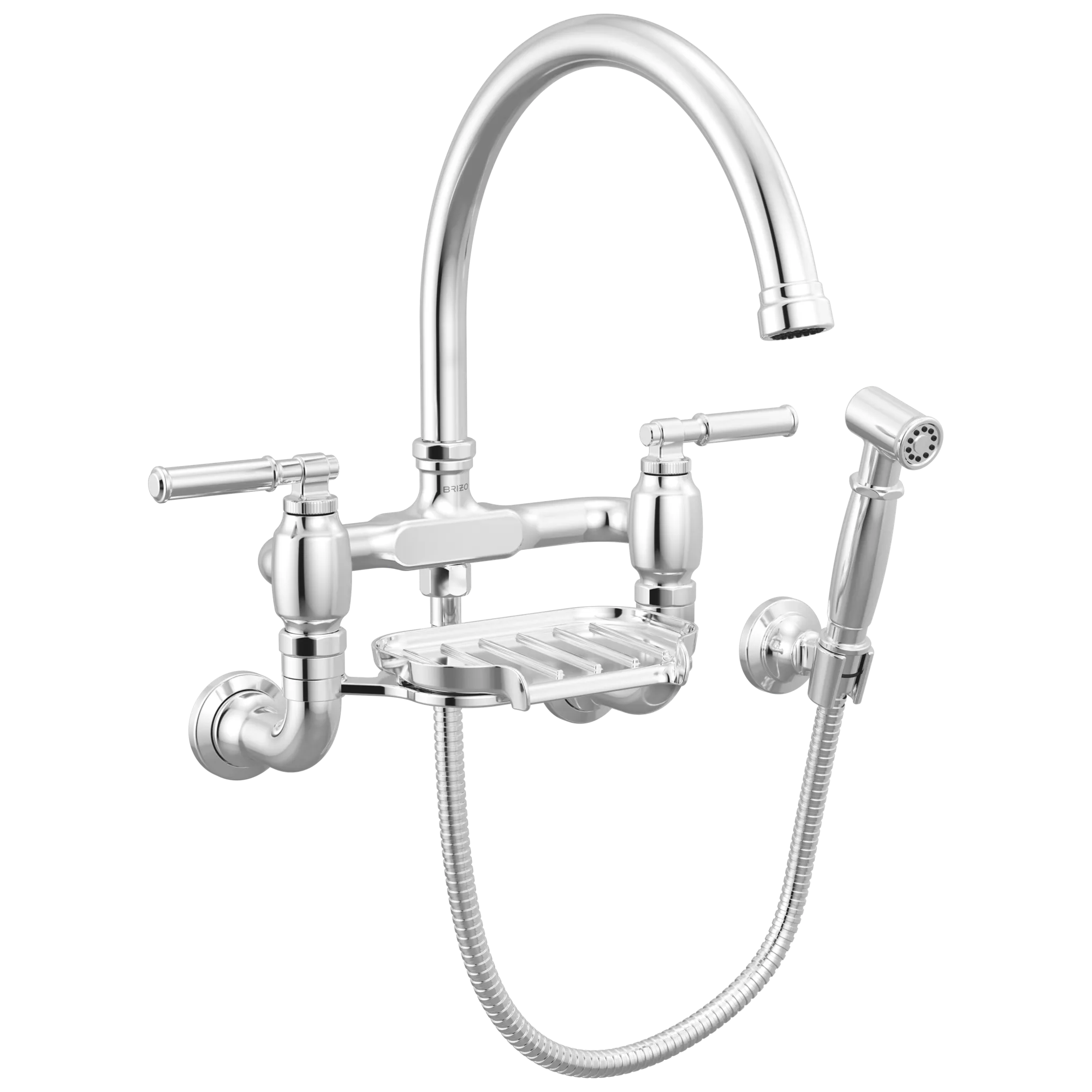 Faircroft™ | Wall Mount Bridge Faucet with Arc Spout and Side