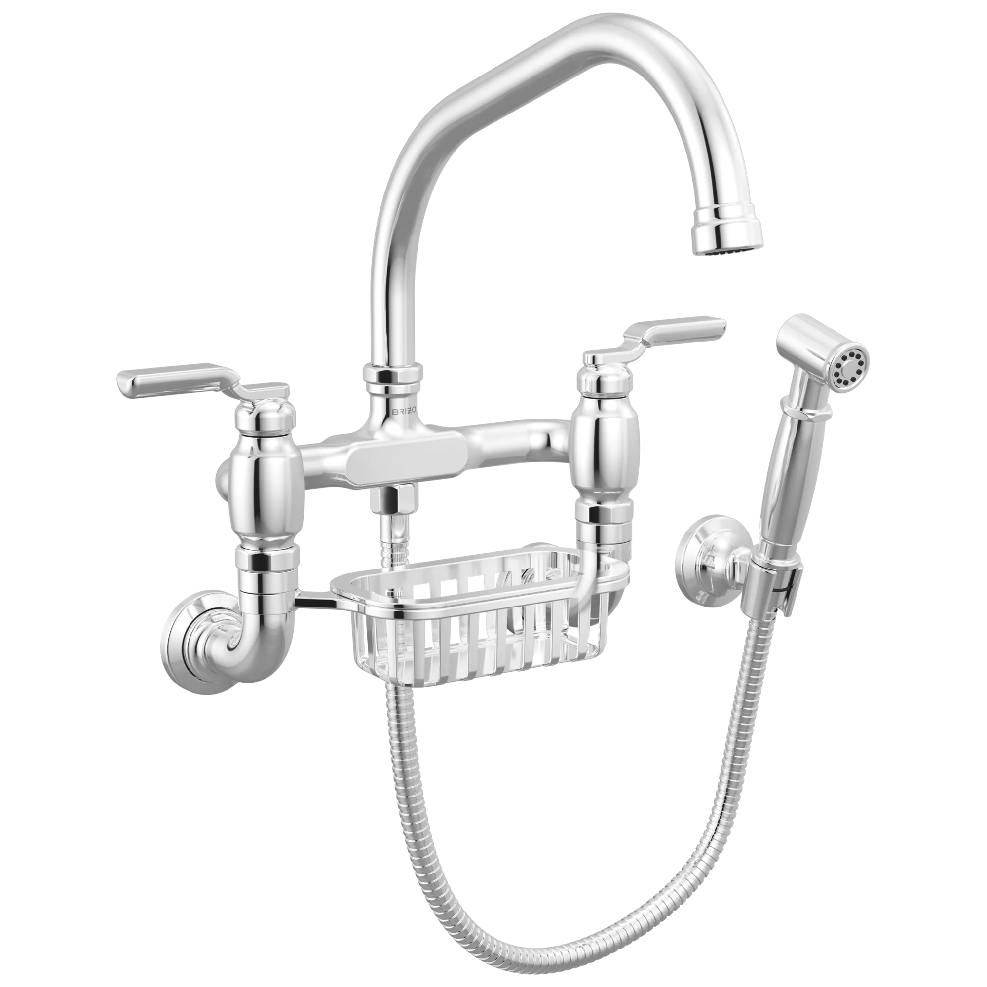 Faircroft™ | Wall Mount Bridge Faucet with Angled Spout and Side