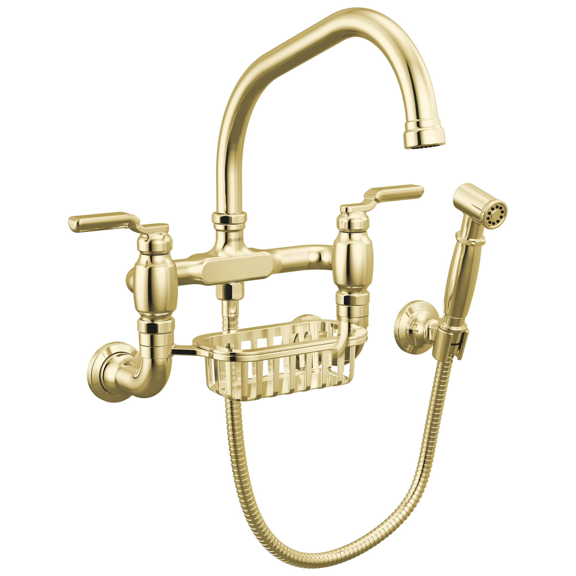 Faircroft™ | Wall Mount Bridge Faucet with Angled Spout and Side