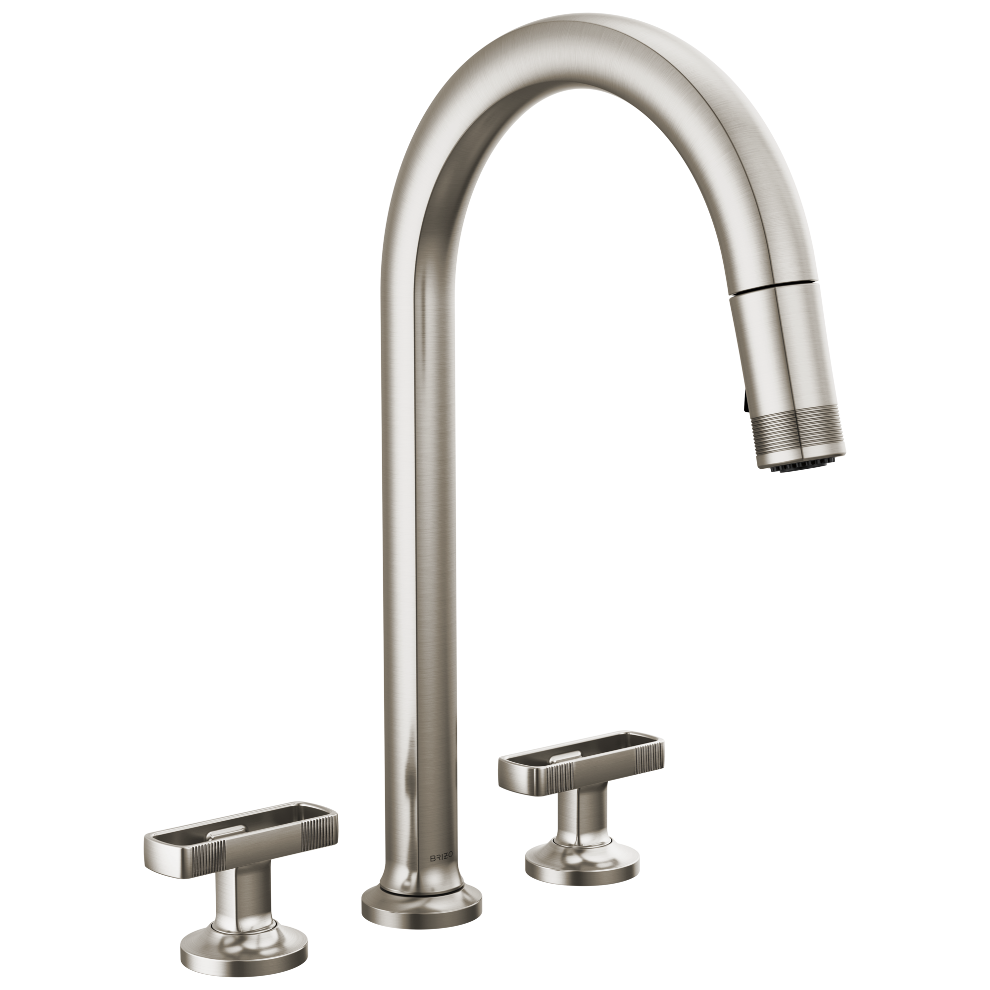 Widespread Pull-Down Faucet with Arc Spout - Less Handles