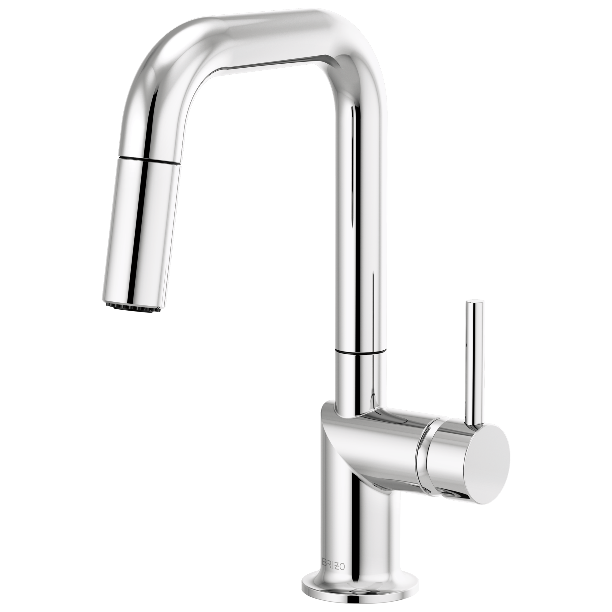 Odin® | Pull-Down Prep Faucet with Square Spout - Less Handle