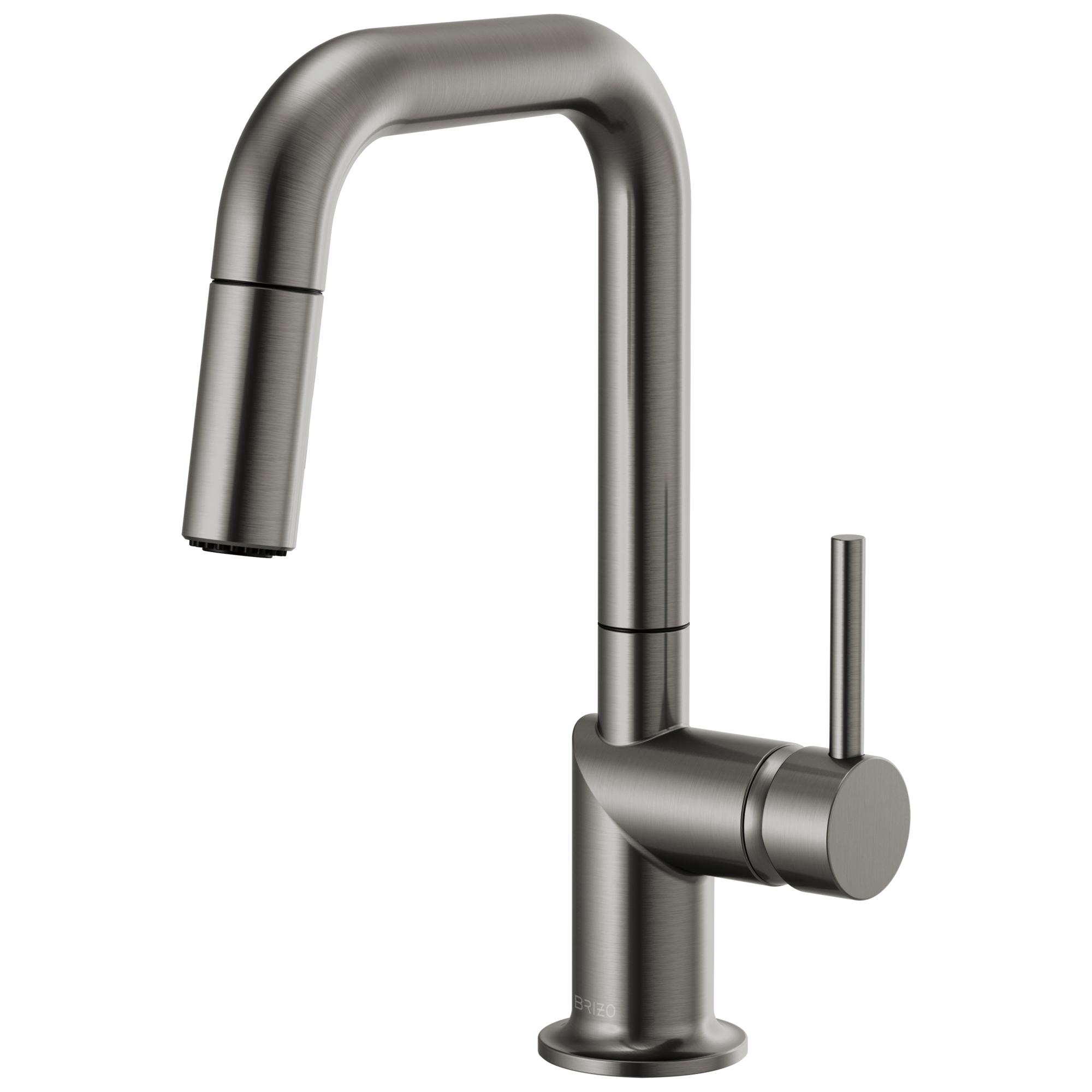 Pull-Down Prep Faucet with Square Spout - Less Handle