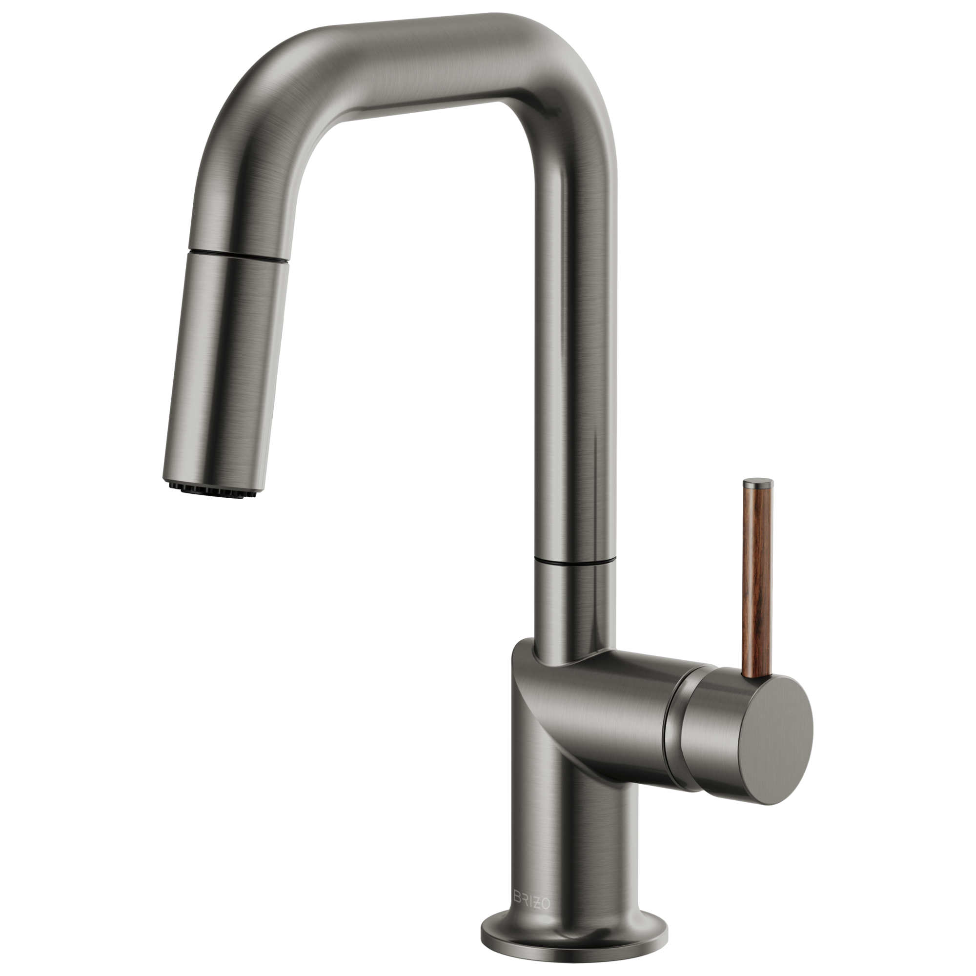 Pull-Down Prep Faucet with Square Spout - Less Handle