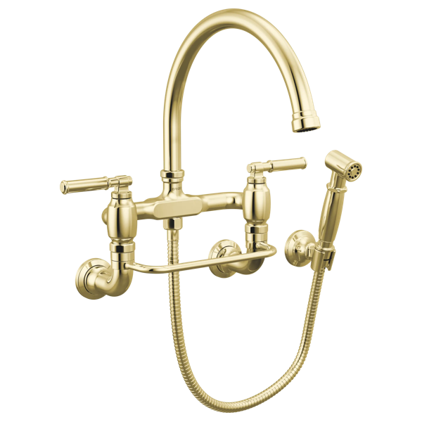Faircroft™ | Wall Mount Bridge Faucet with Arc Spout and Side