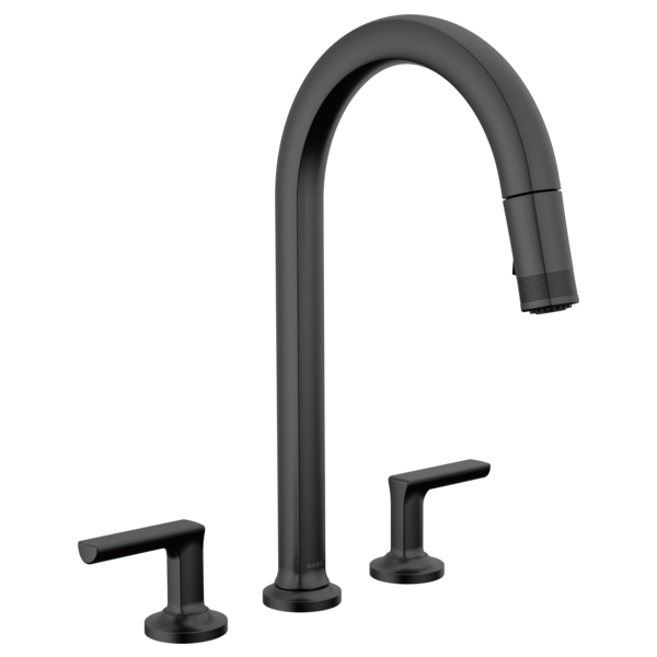 Kintsu® | Widespread Pull-Down Faucet with Arc Spout - Less Handles