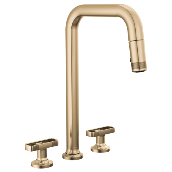 【BAON】Hendia Side Ribbon Brushed Mini One Piece Odin® | Articulating Kitchen Faucet with Finished Hose