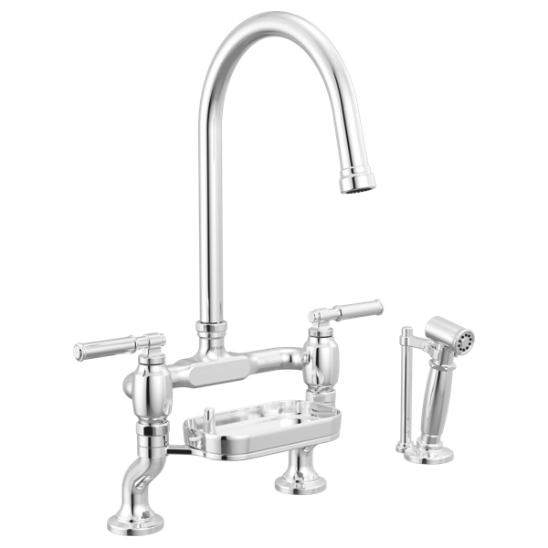 Faircroft™ | Deck Mount Bridge Faucet with Arc Spout and Side
