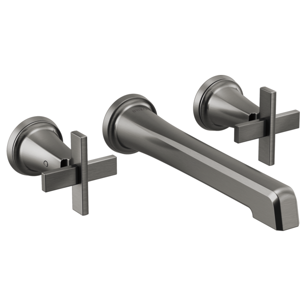 Flory【ふろーりー】 ２台 Levoir® | Two-Handle Wall Mount Lavatory Faucet - Less Handles 1.2 GPM