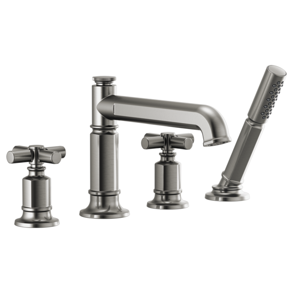 Invari® | Roman Tub Faucet With Handshower - Less Handles