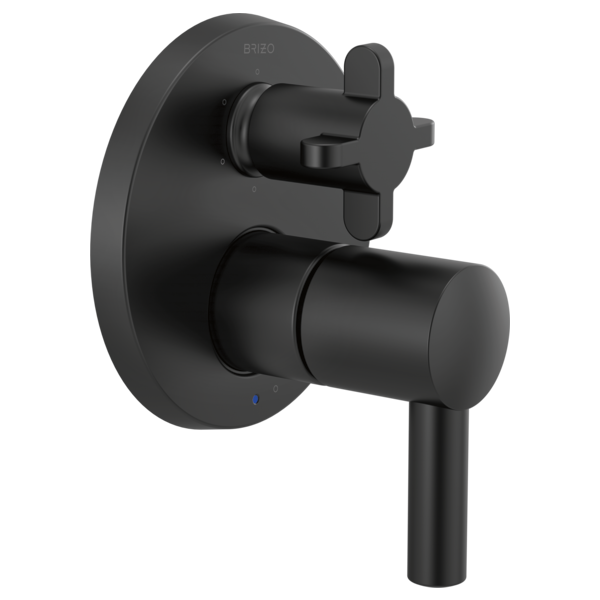 SKOWLL 3-Function Pressure Balance Shower Valve - Wall Mount Single Handle Trim In Matte Black