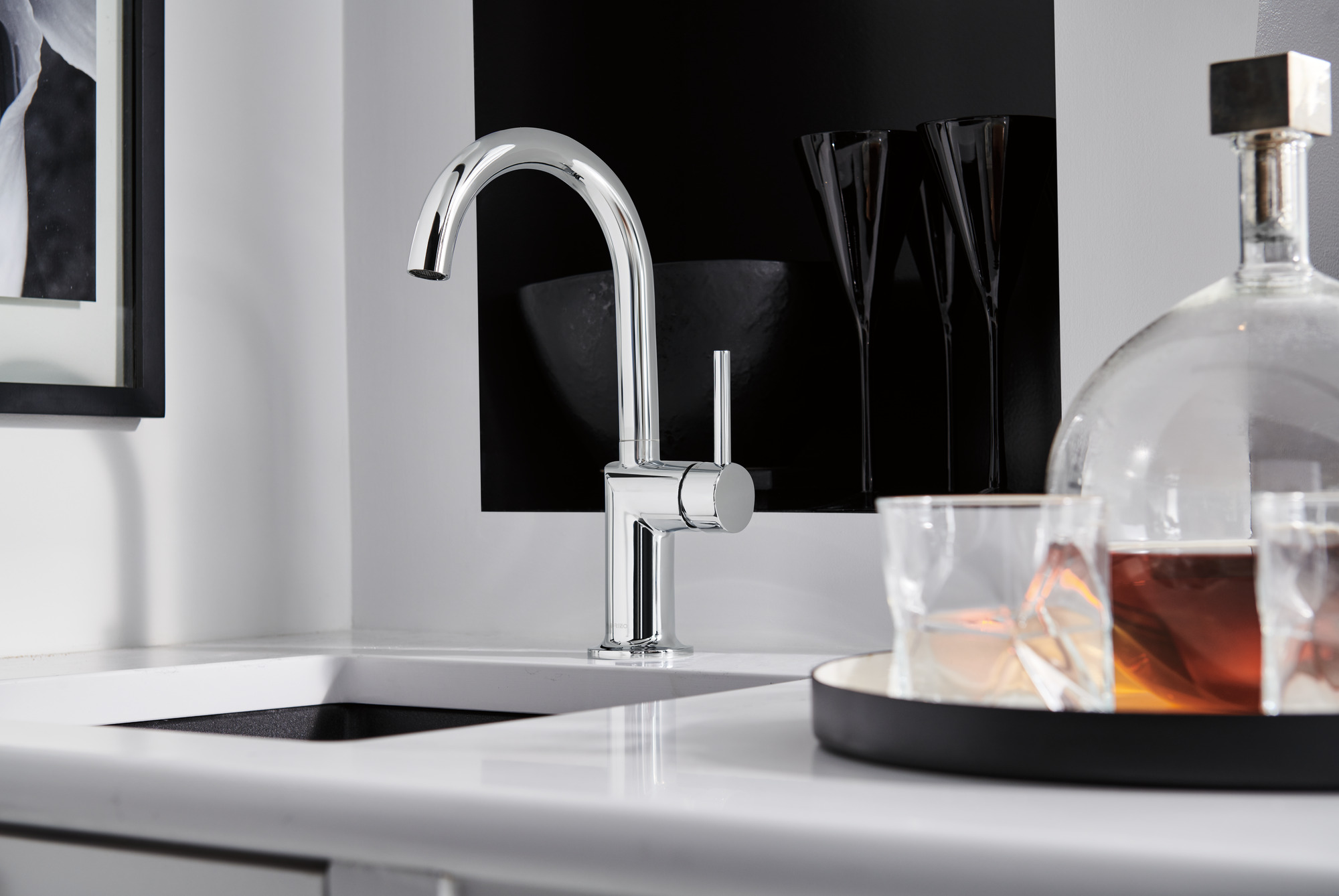 Odin® | Bar Faucet with Arc Spout - Less Handle