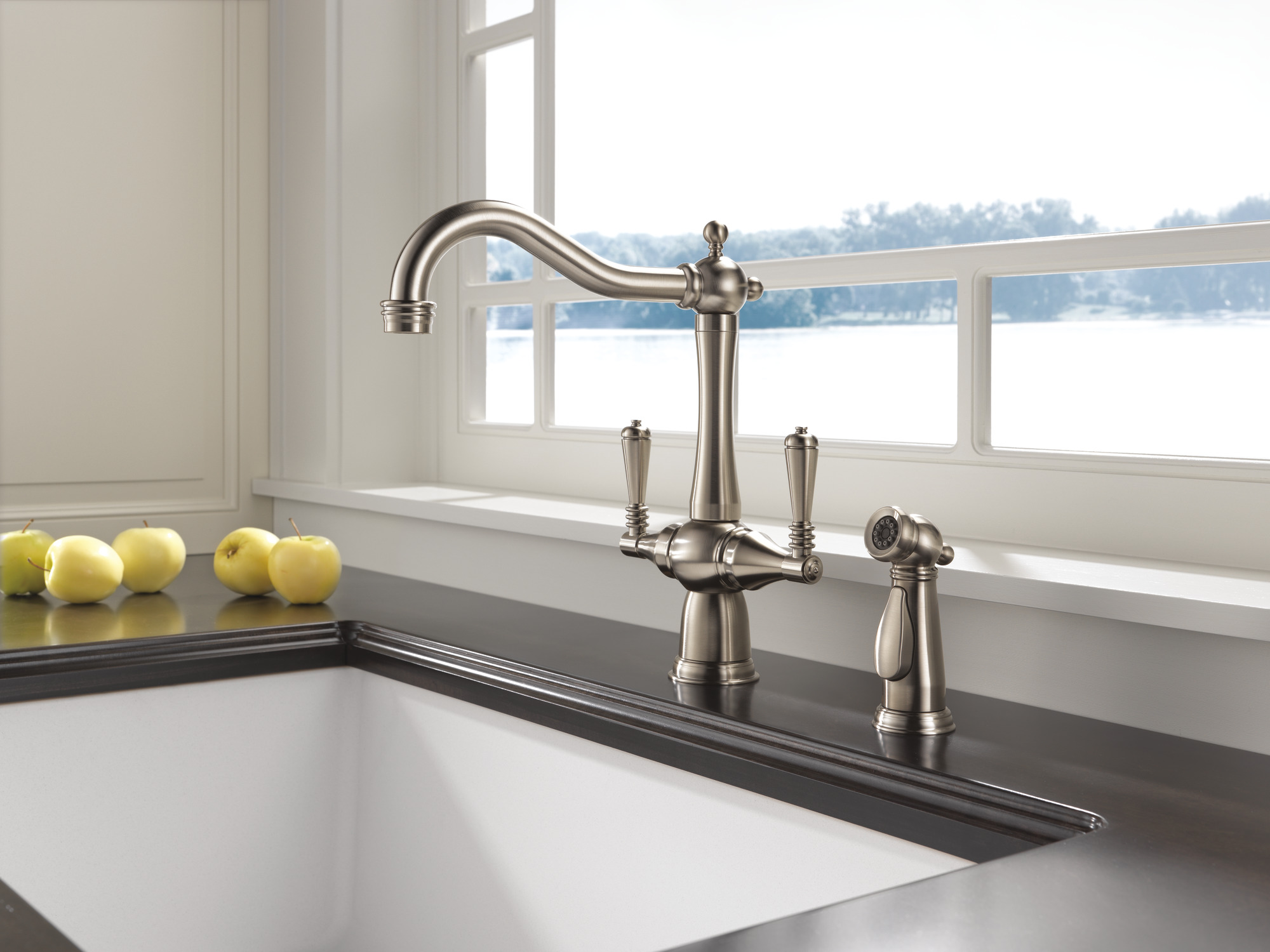 Tresa® | Two Handle Kitchen Faucet with Spray