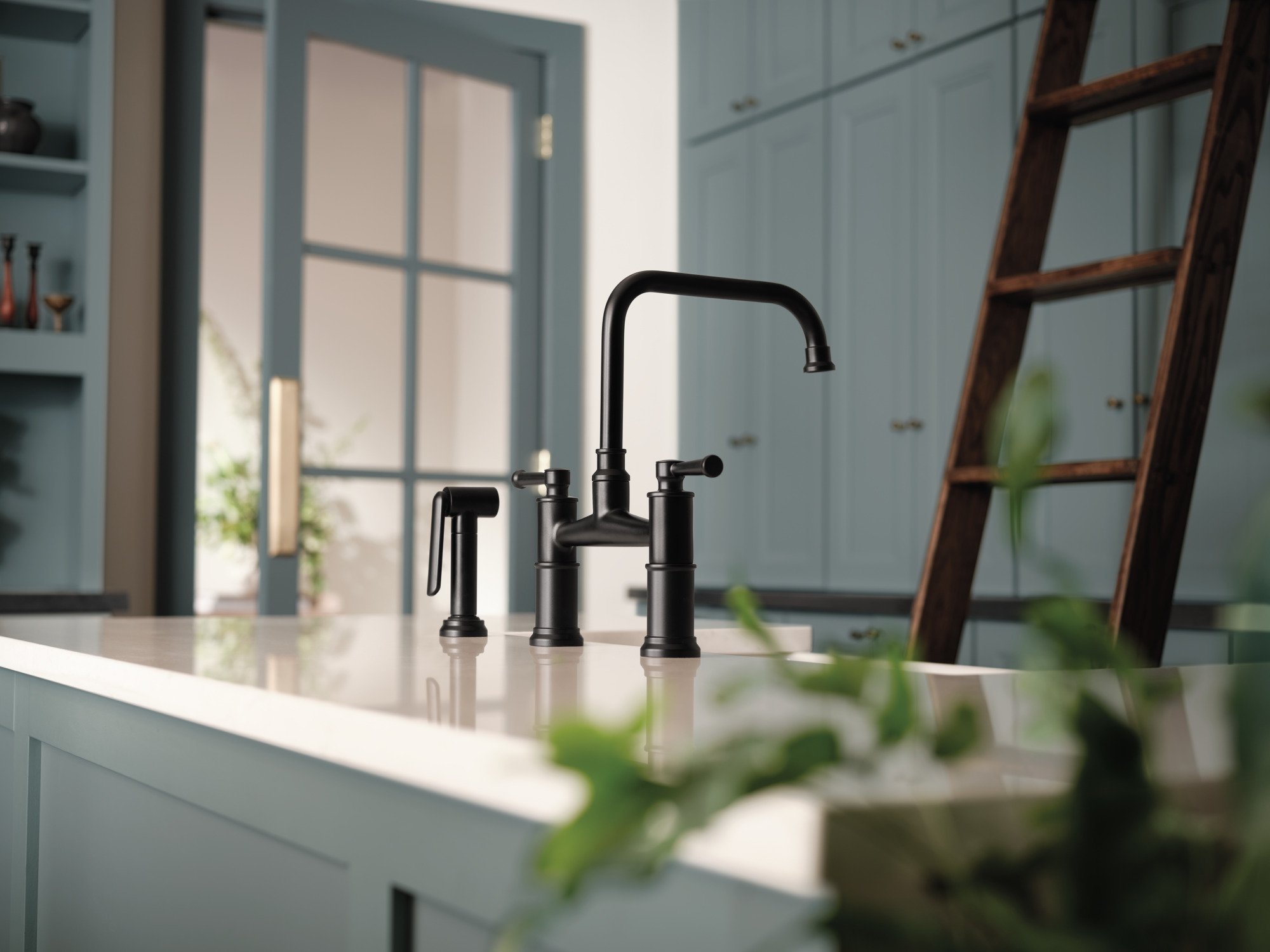 Artesso® | Bridge Faucet with Side Sprayer
