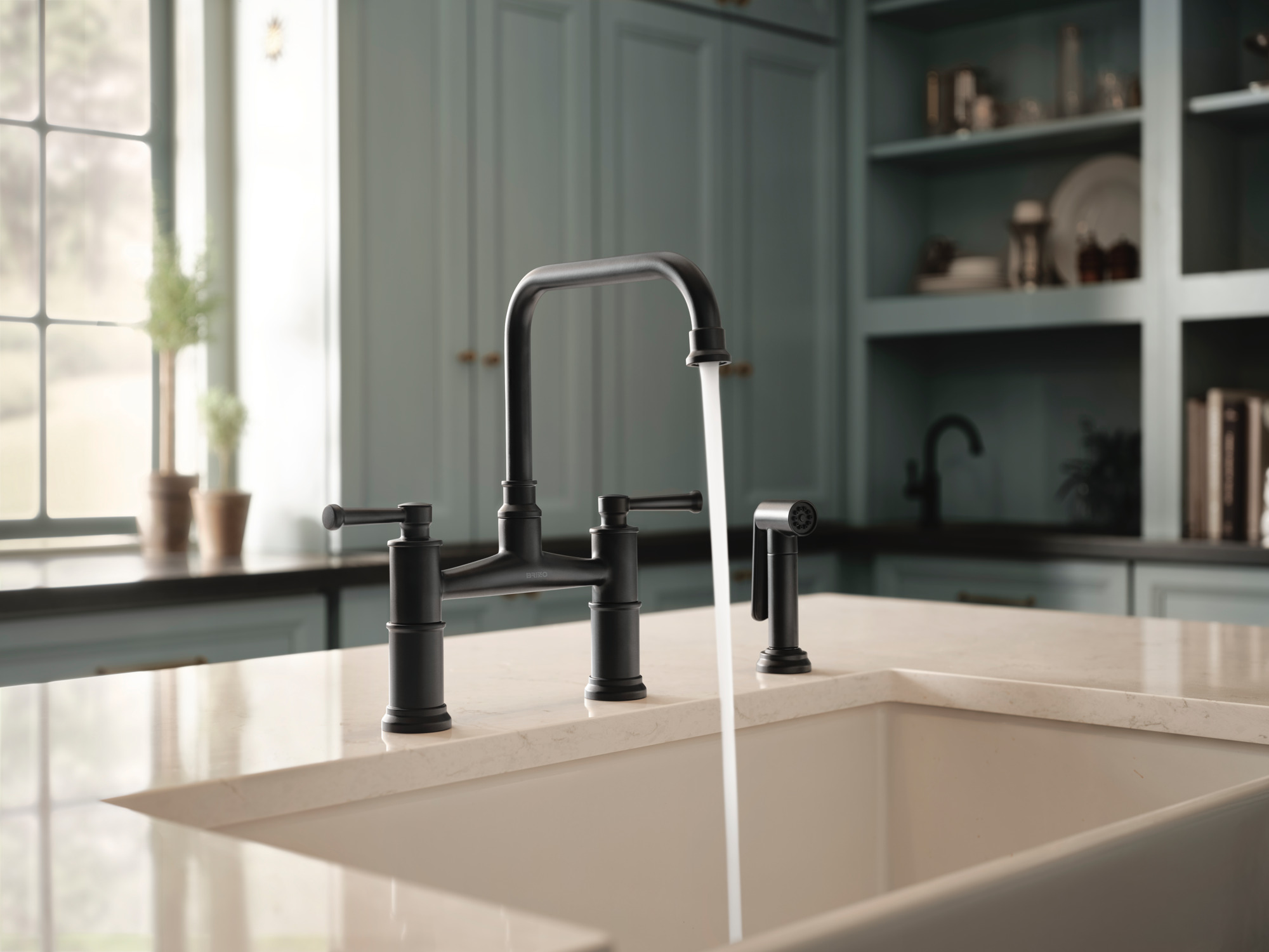 Artesso® | Bridge Faucet with Side Sprayer