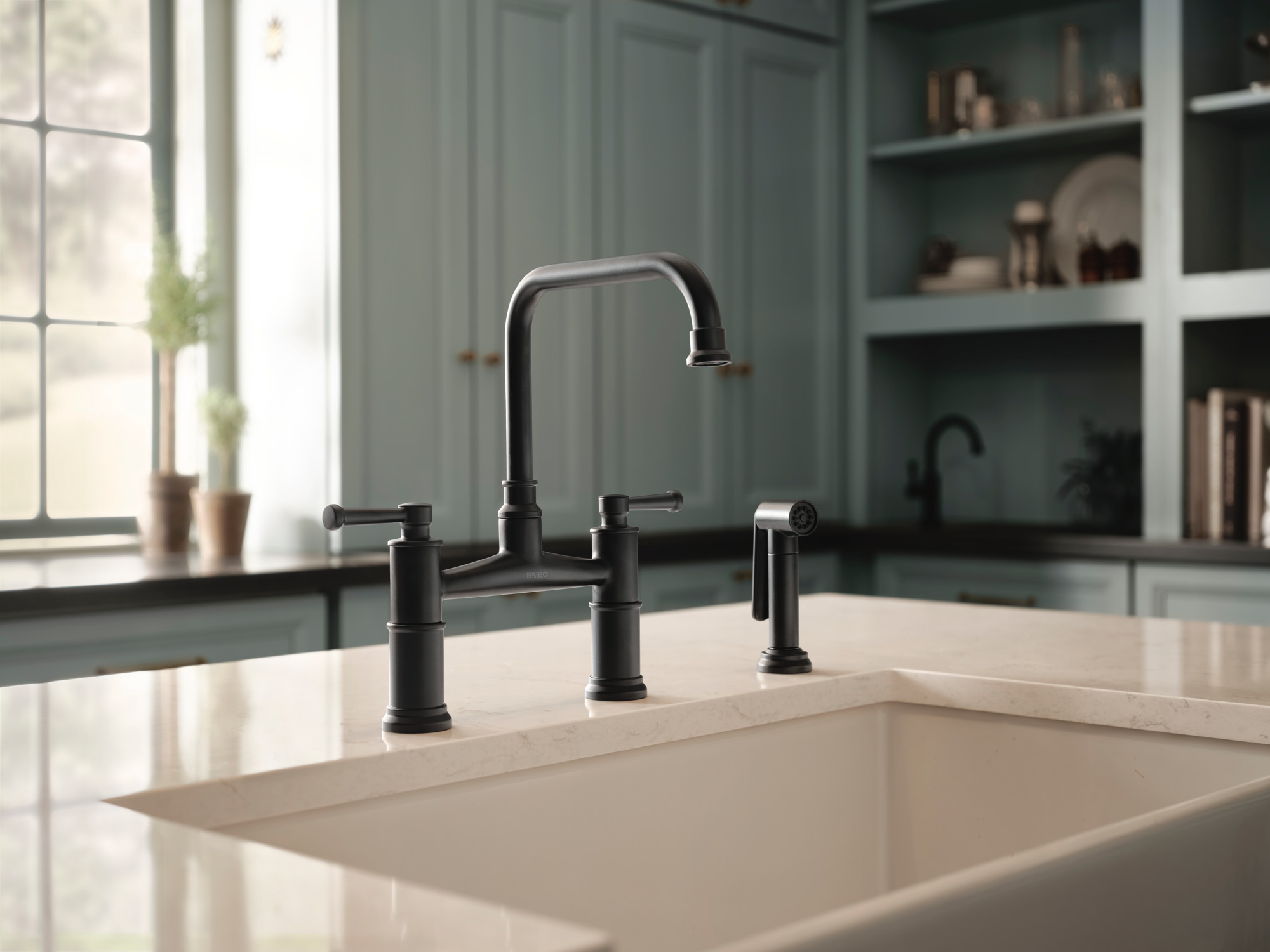 Artesso® | Bridge Faucet with Side Sprayer