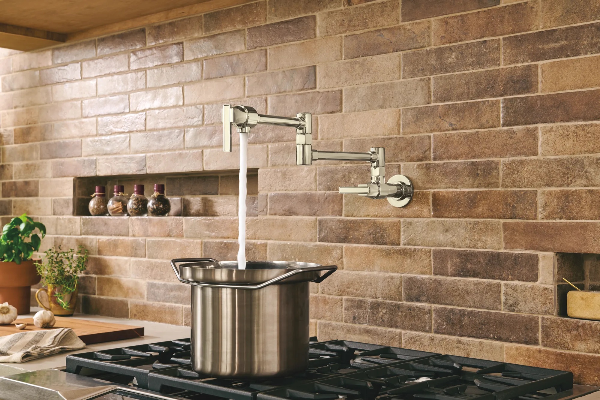 Frank Lloyd Wright® Kitchen Collection by Brizo® | Wall Mount Pot
