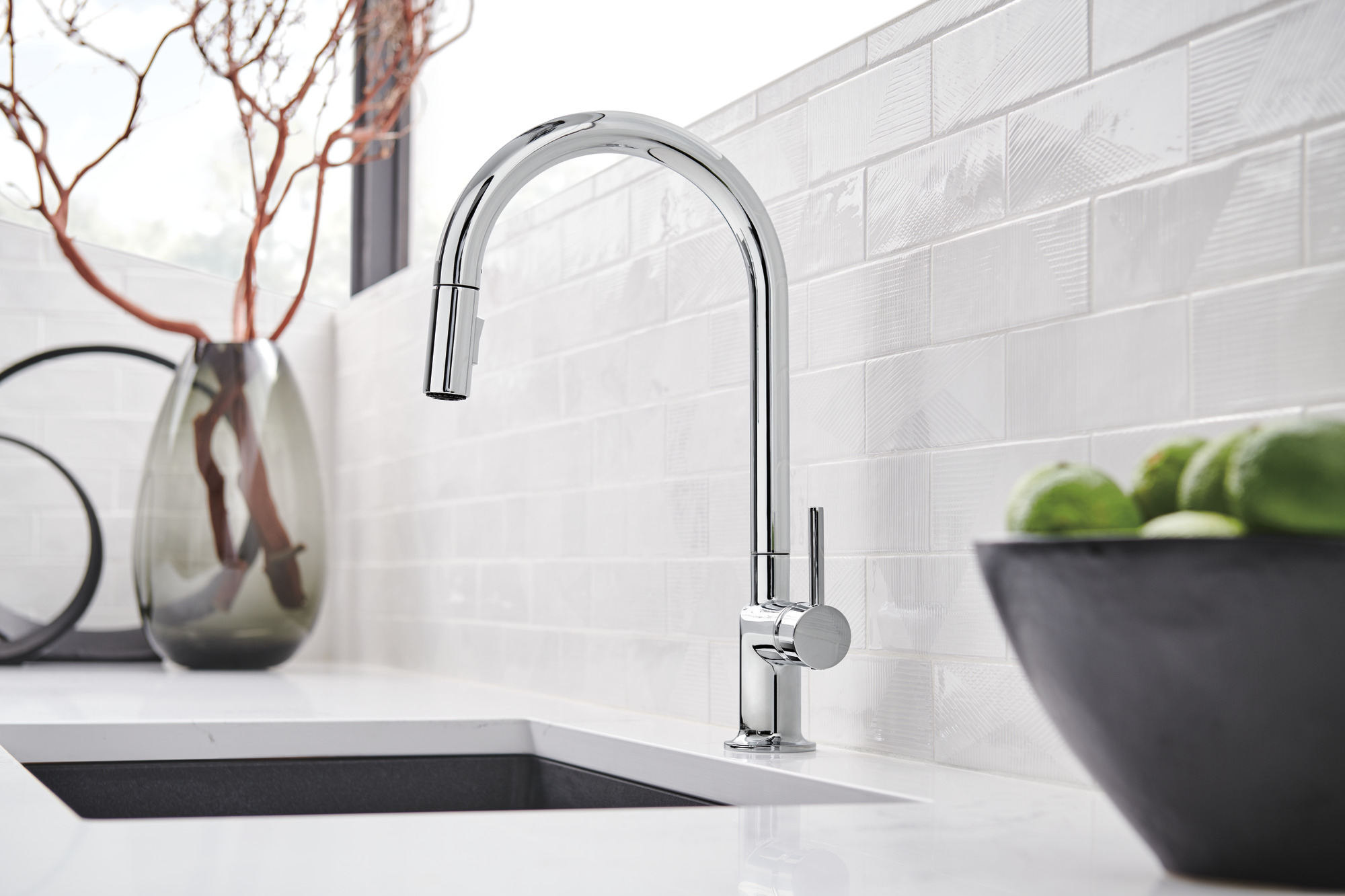 Odin® | Pull-Down Faucet with Arc Spout - Less Handle