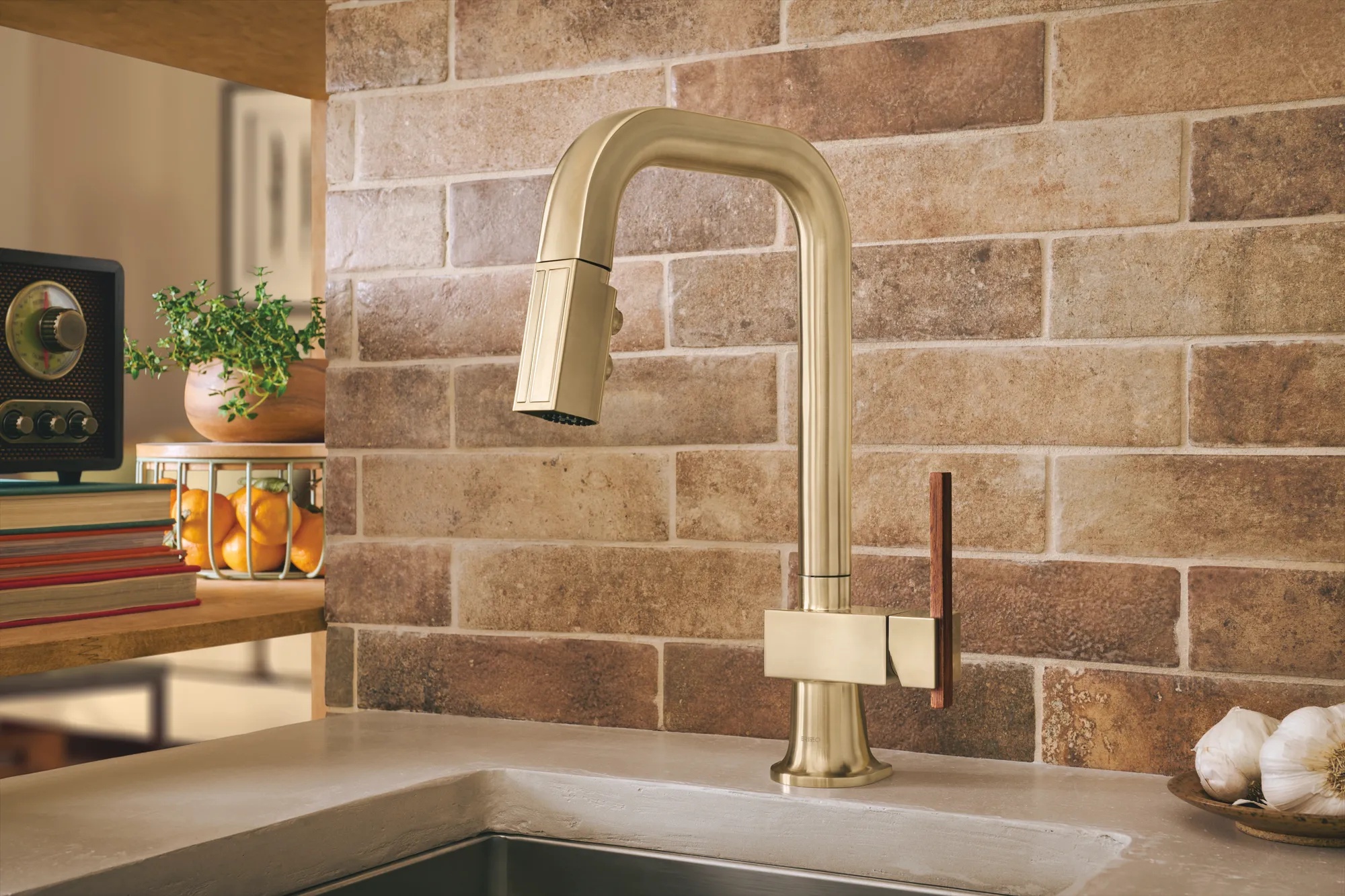 Frank Lloyd Wright® Kitchen Collection by Brizo® | Pull-Down Prep