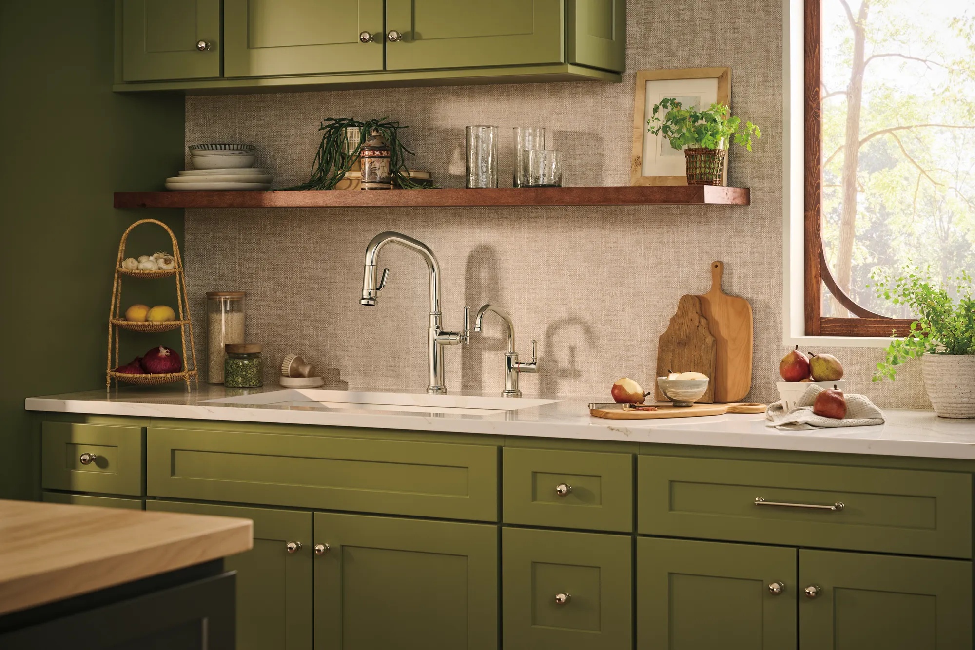 Faircroft™ | Pull-Down Prep Faucet with Angled Spout - Less Handle