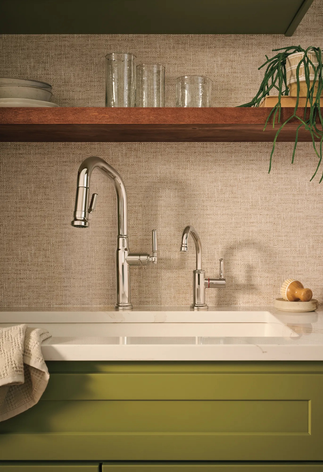 Faircroft™ | Pull-Down Prep Faucet with Angled Spout - Less Handle