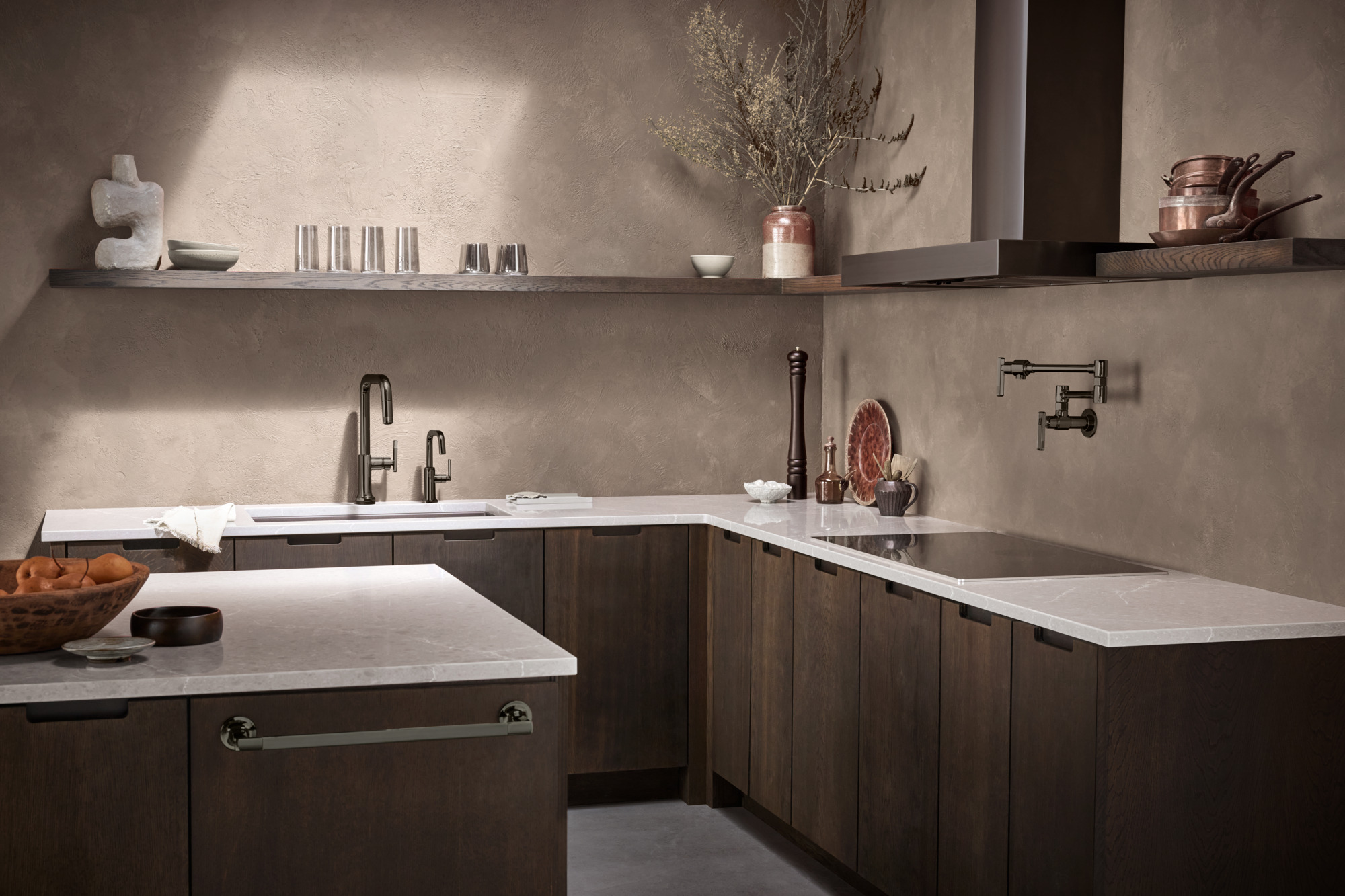 Kintsu® | SmartTouch® Pull-Down Faucet with Square Spout - Less Handle