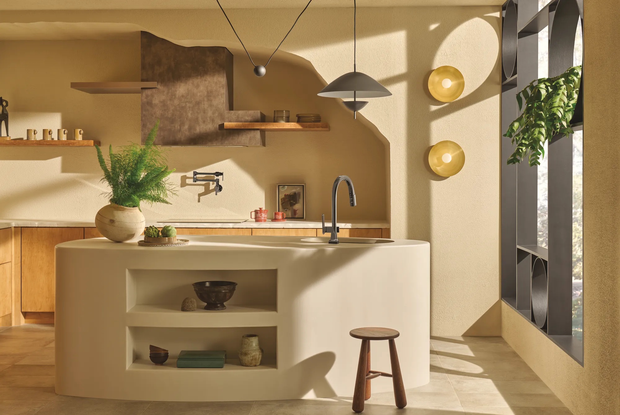 Frank Lloyd Wright® Kitchen Collection by Brizo® | Wall Mount Pot