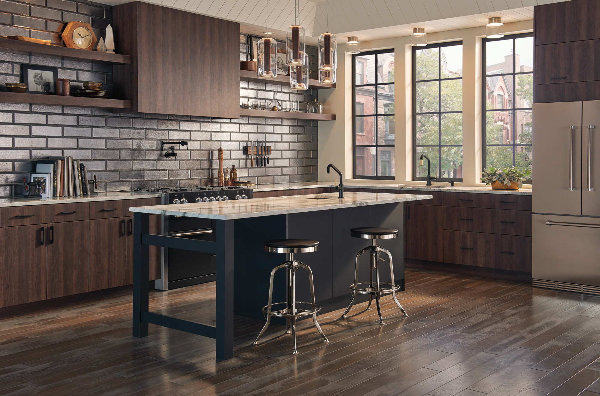 Litze® | Bar Faucet with Angled Spout and Knurled Handle Kit