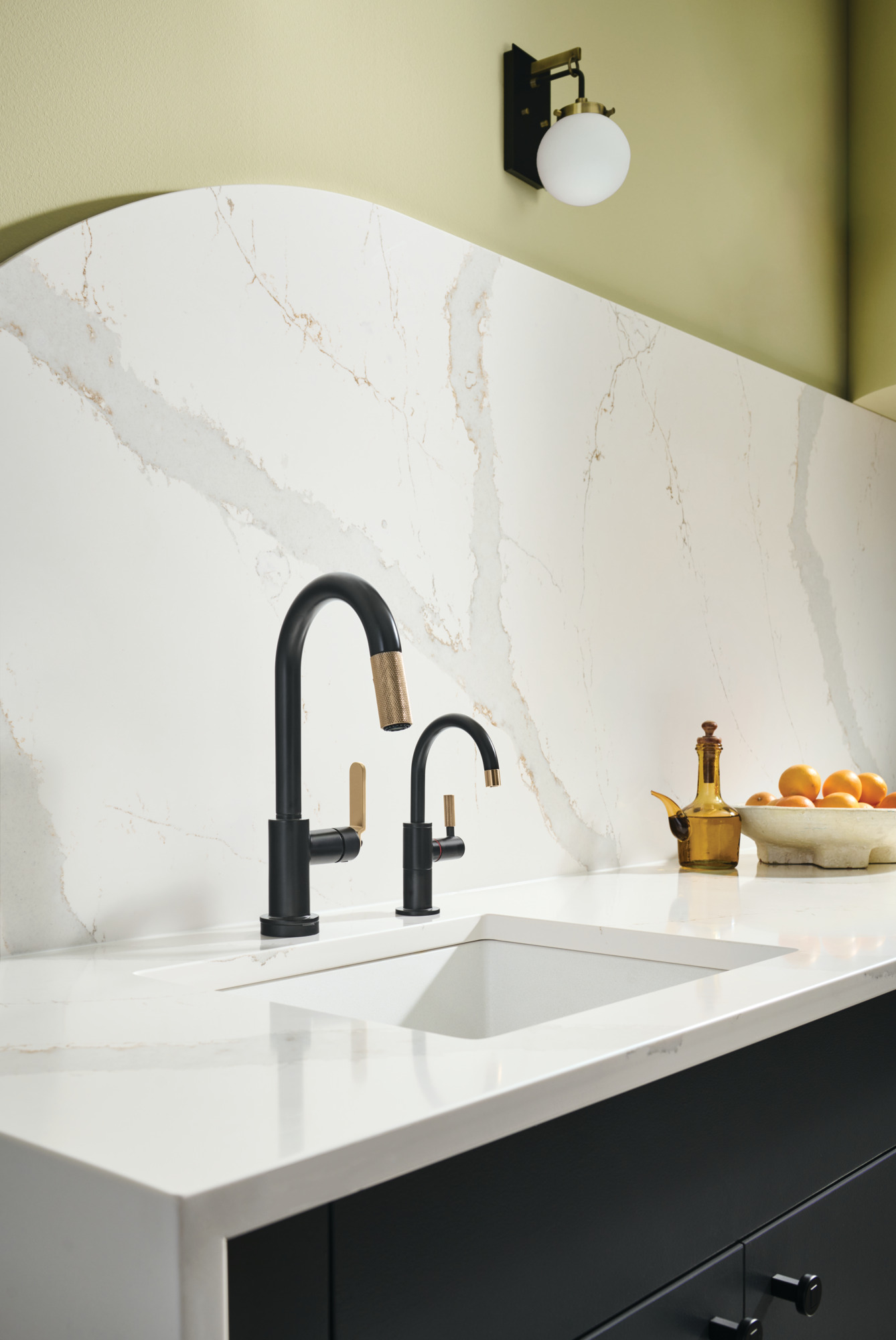 Litze® | Smarttouch Pull-Down Prep Faucet with Arc Spout