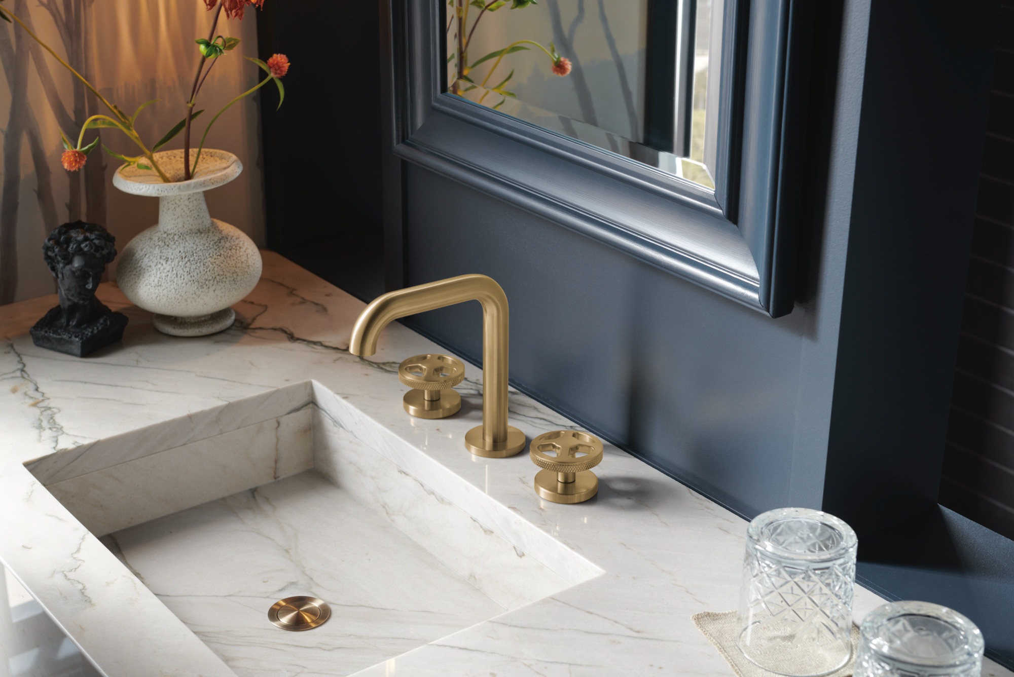 Brizo | Widespread Lavatory Faucet with High Spout - Less Handles