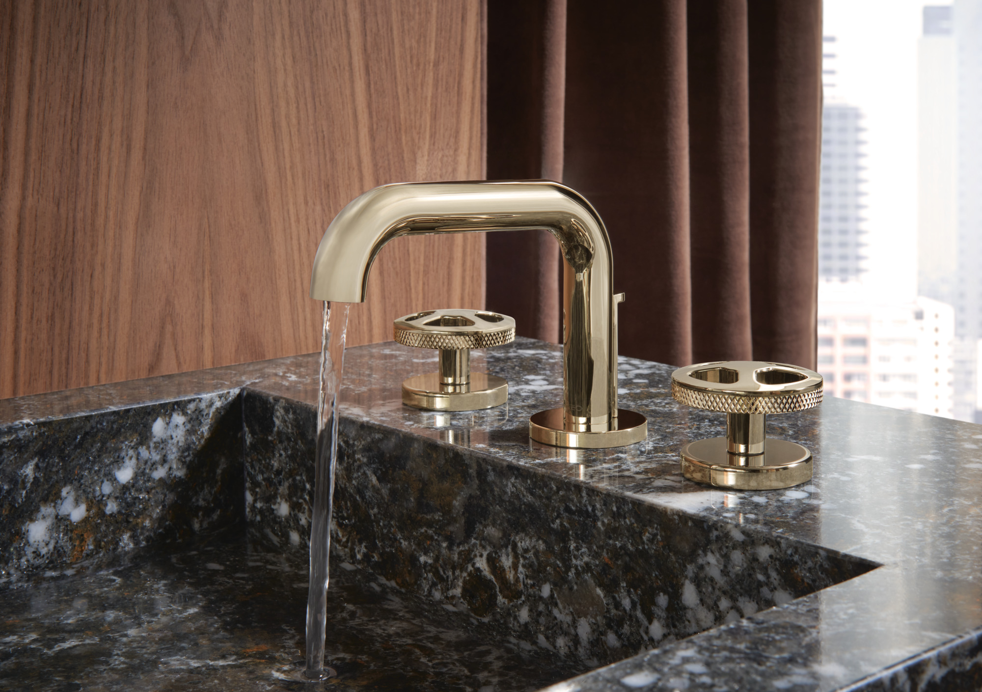Litze® | Widespread Lavatory Faucet with Low Spout - Less Handles