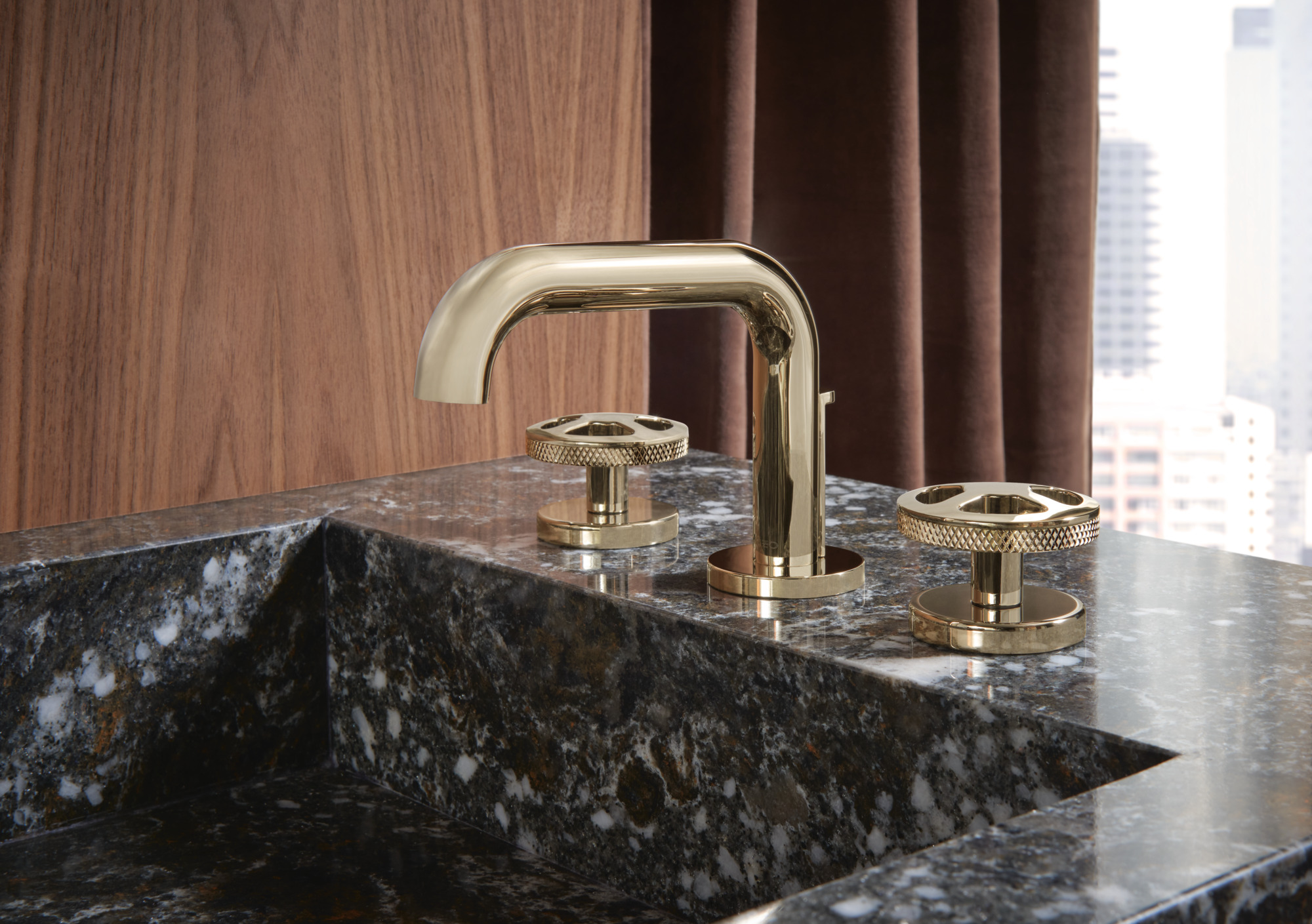 Litze® | Widespread Lavatory Faucet with Low Spout - Less Handles