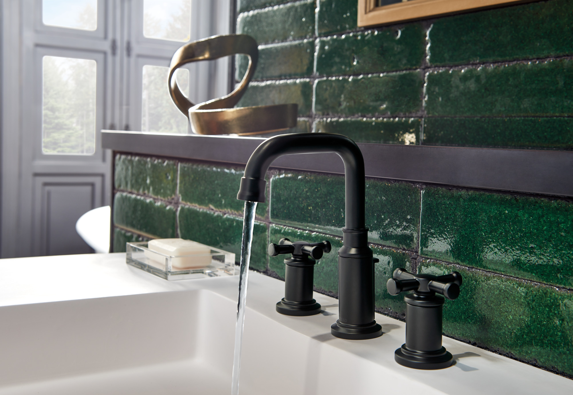 Atavis® | Widespread Lavatory Faucet - Less Handles