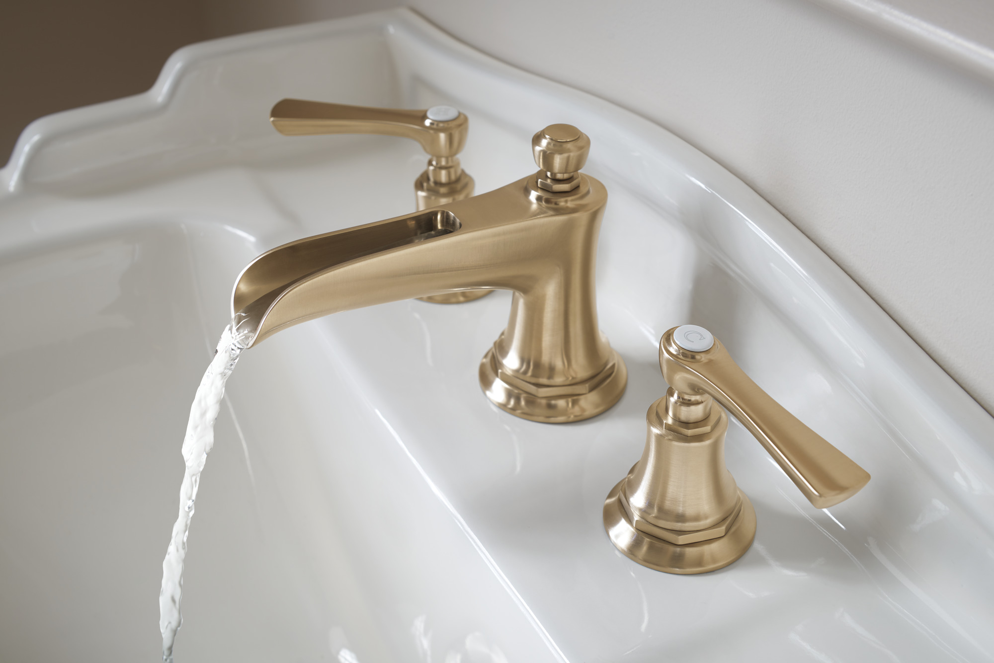 Rook® | Widespread Lavatory Faucet with Channel Spout - Less