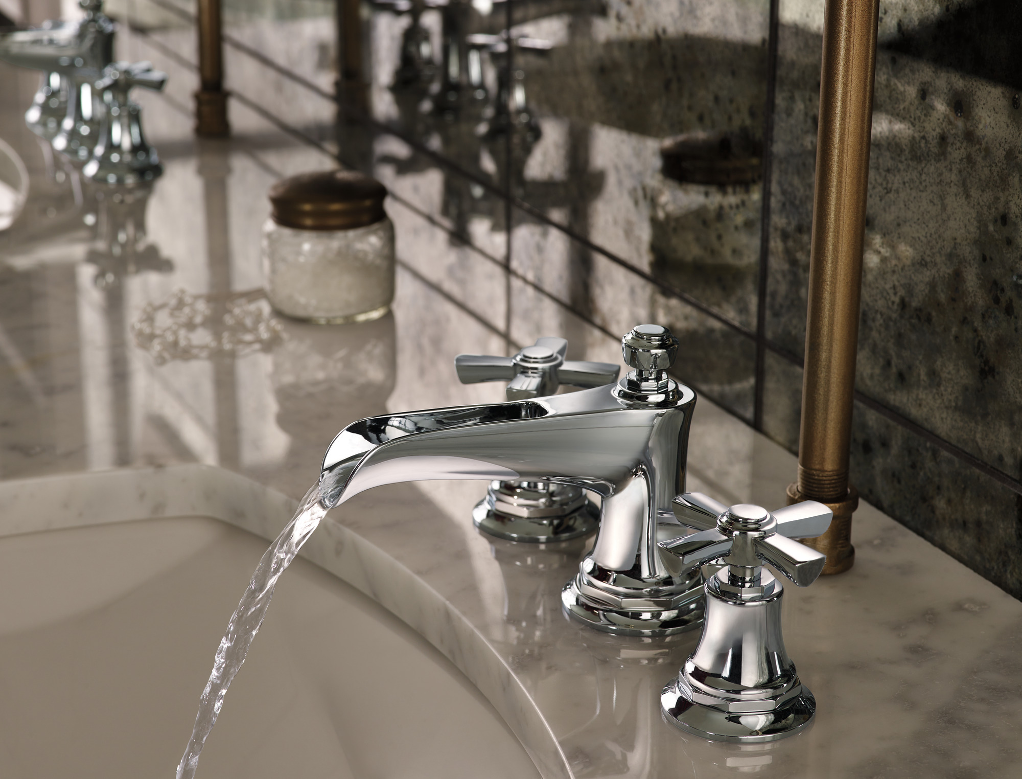 Rook® | Widespread Lavatory and Bidet Cross Handle Kit