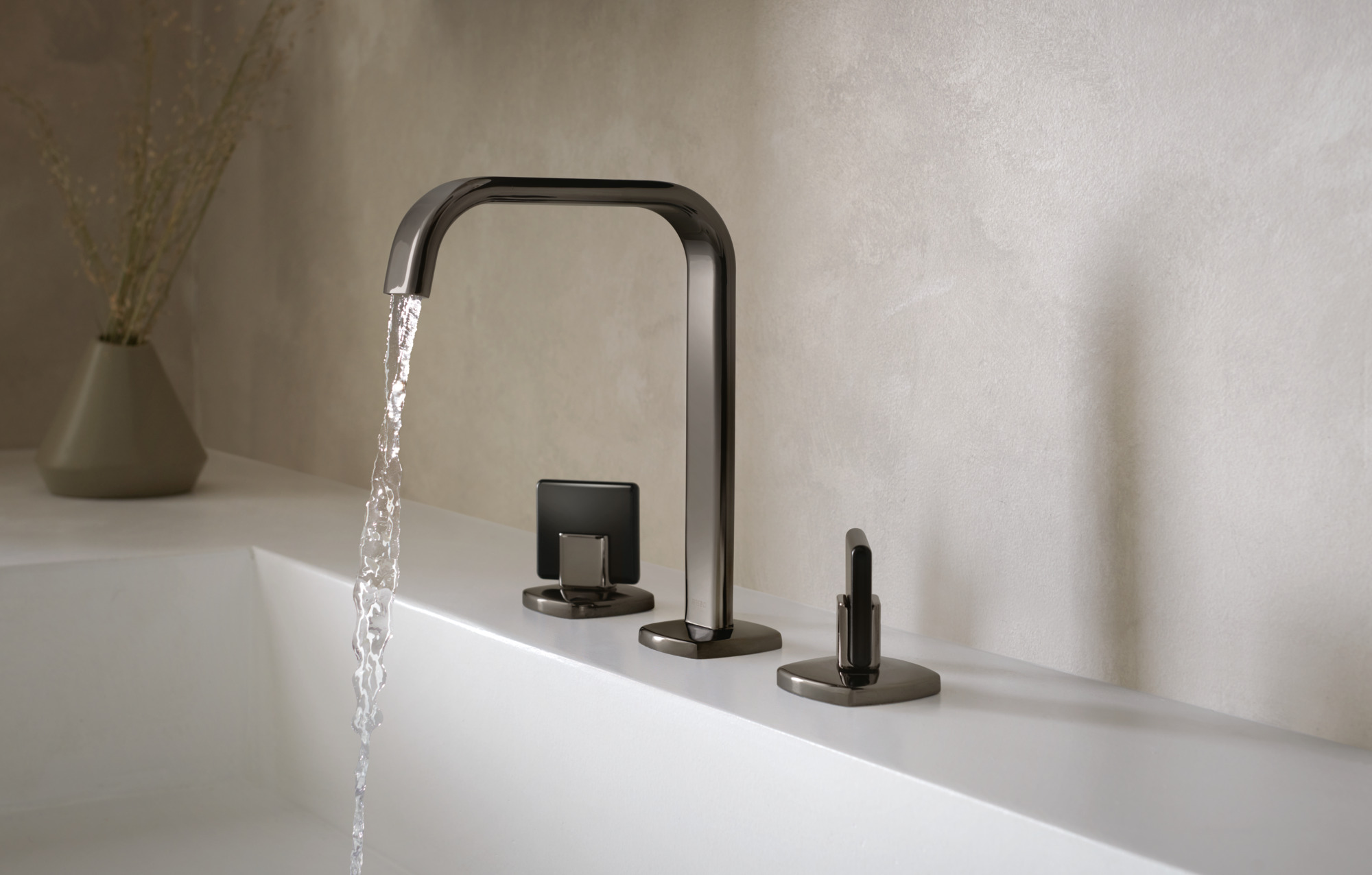 Allaria® | Widespread Lavatory Faucet with Square Spout - Less Handles