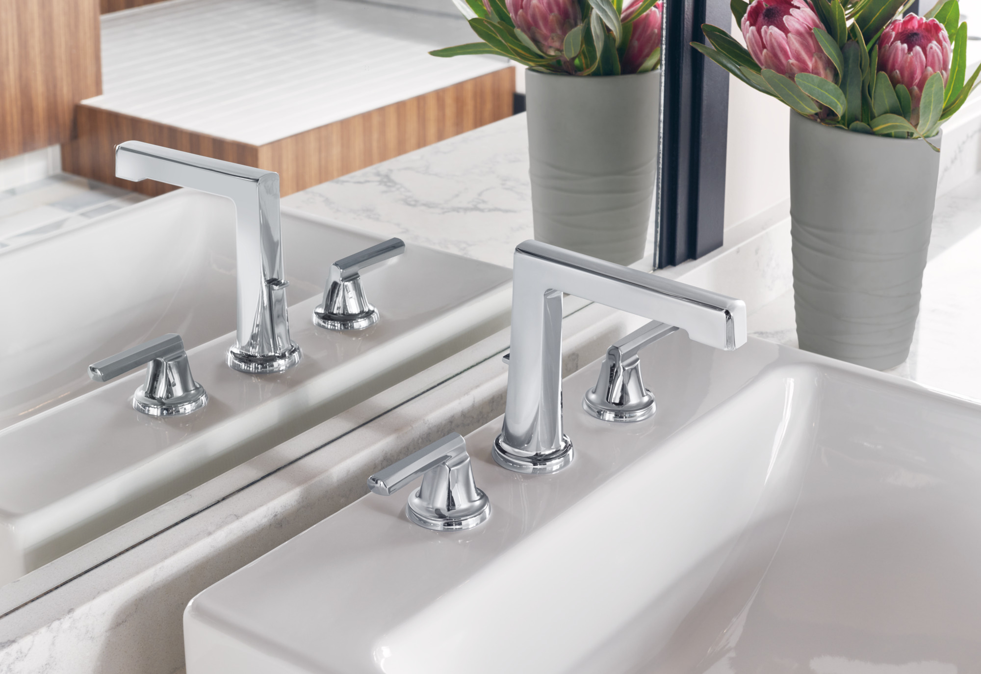 Levoir® | Widespread Lavatory Faucet with High Spout - Less