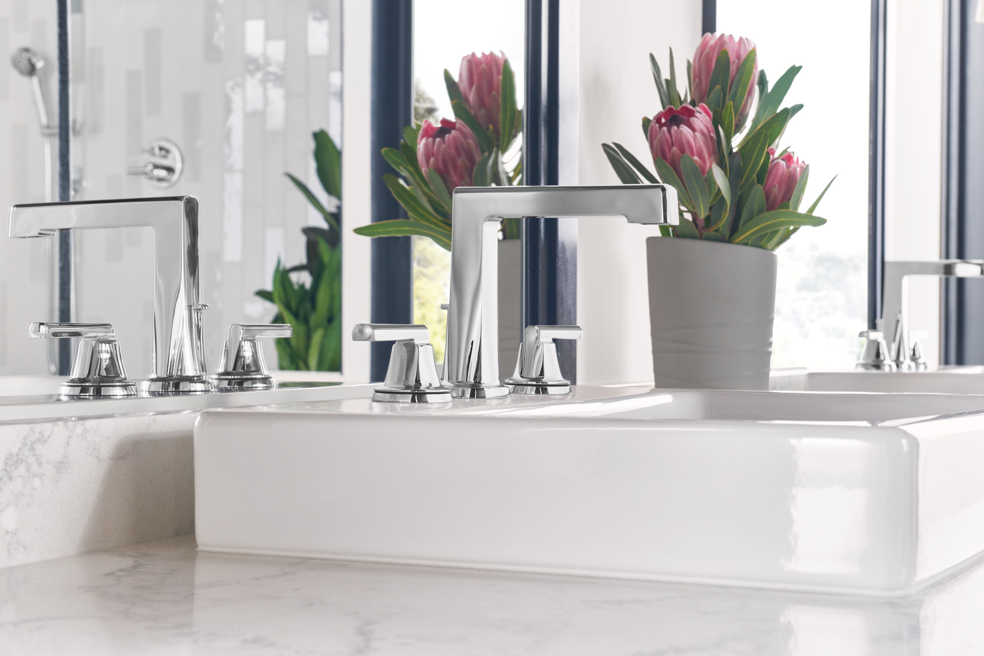 Levoir® | Widespread Lavatory Faucet with High Spout - Less