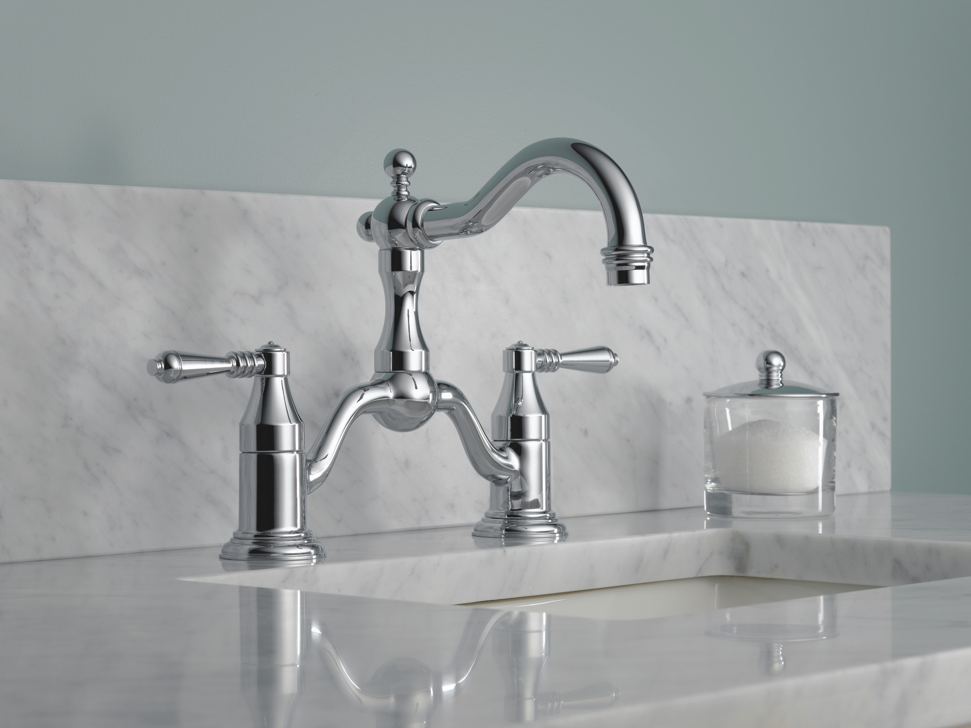 Tresa® | Two-Handle Widespread Bridge Lavatory Faucet