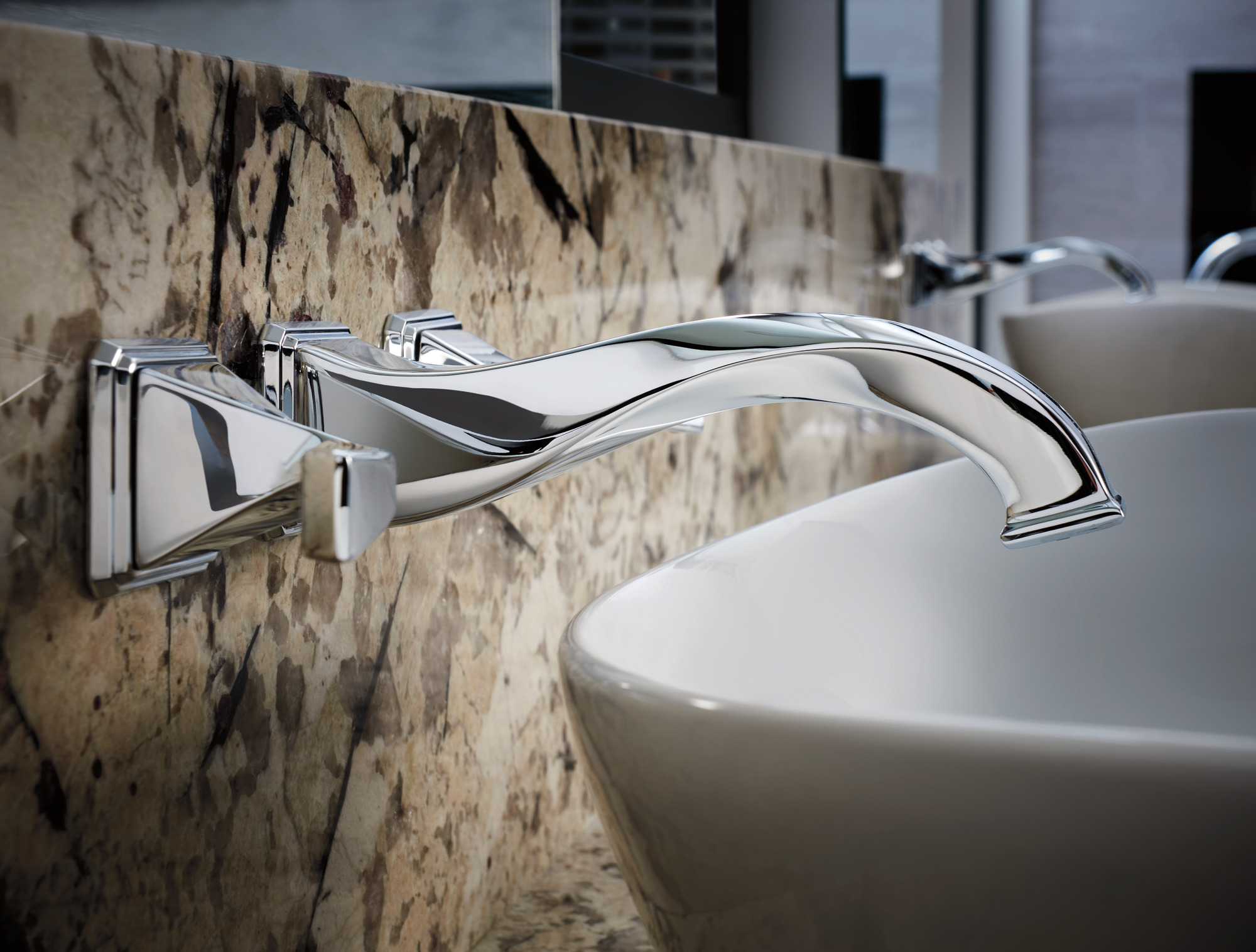 Virage® | Two-Handle Wall Mount Lavatory Faucet 1.5 GPM