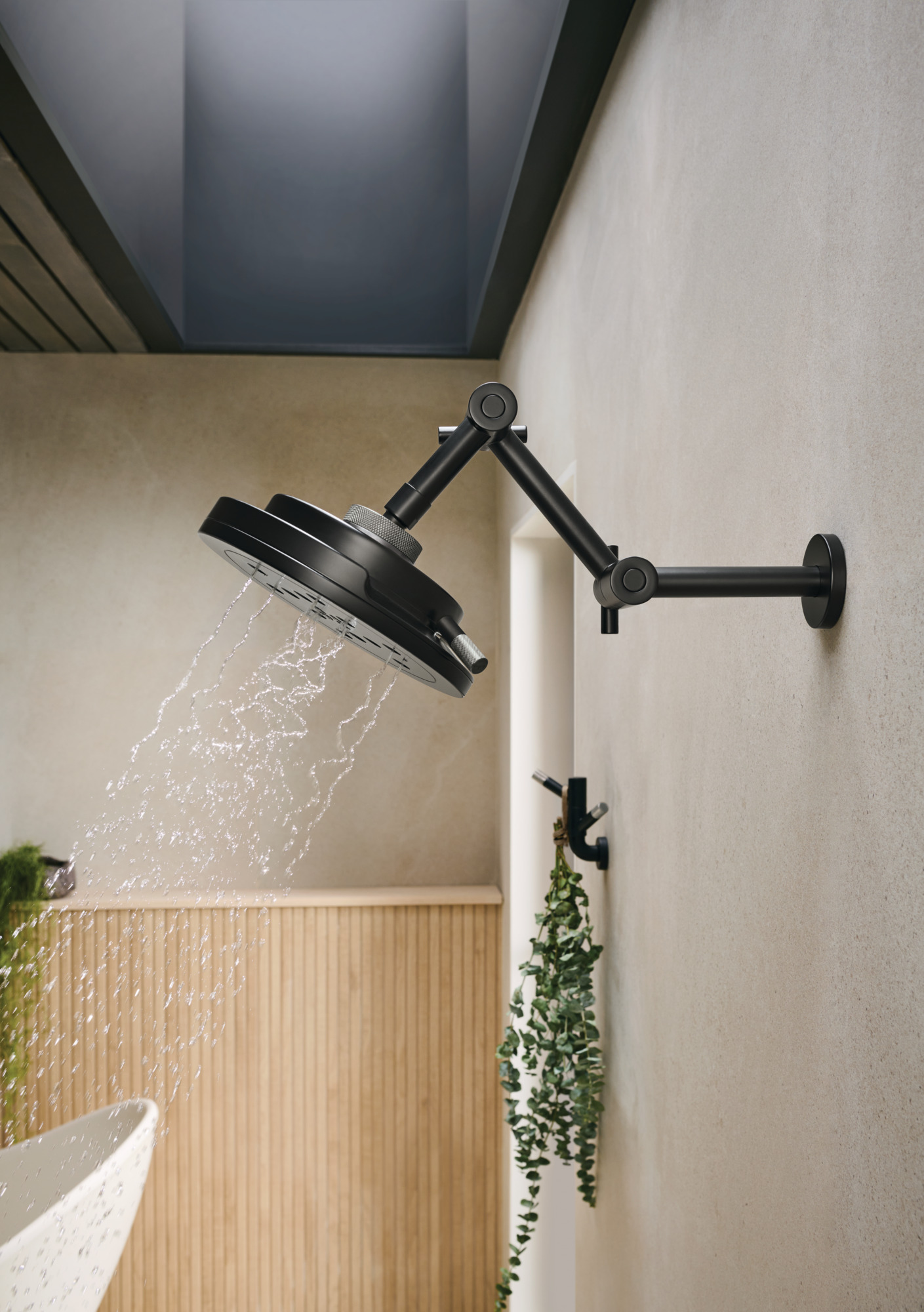 Litze® | 8” H2Okinetic® Round Multi-Function Wall Mount Showerhead