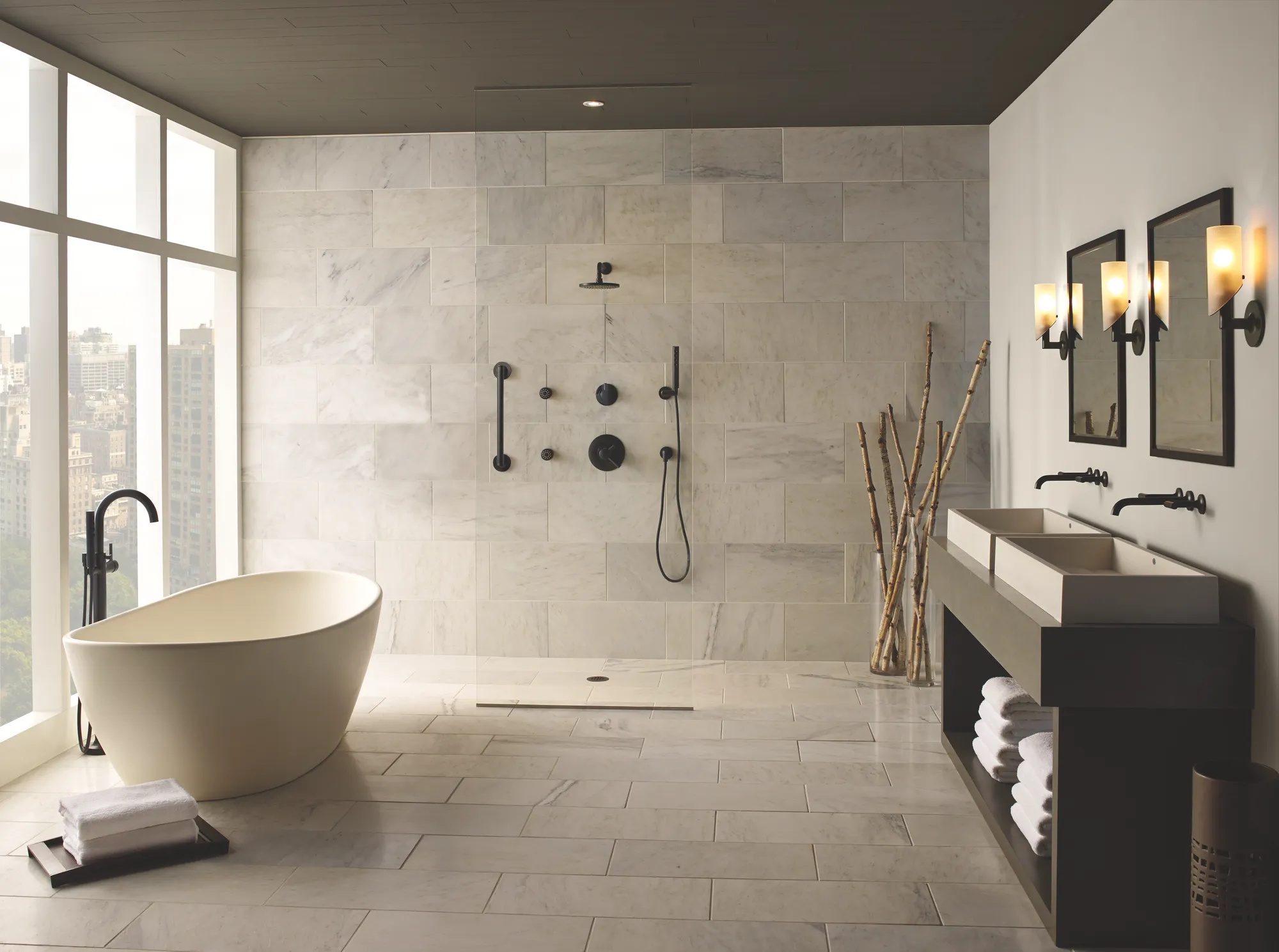 Jason Wu for Brizo™ | Wall Mount Lavatory Lever Handles
