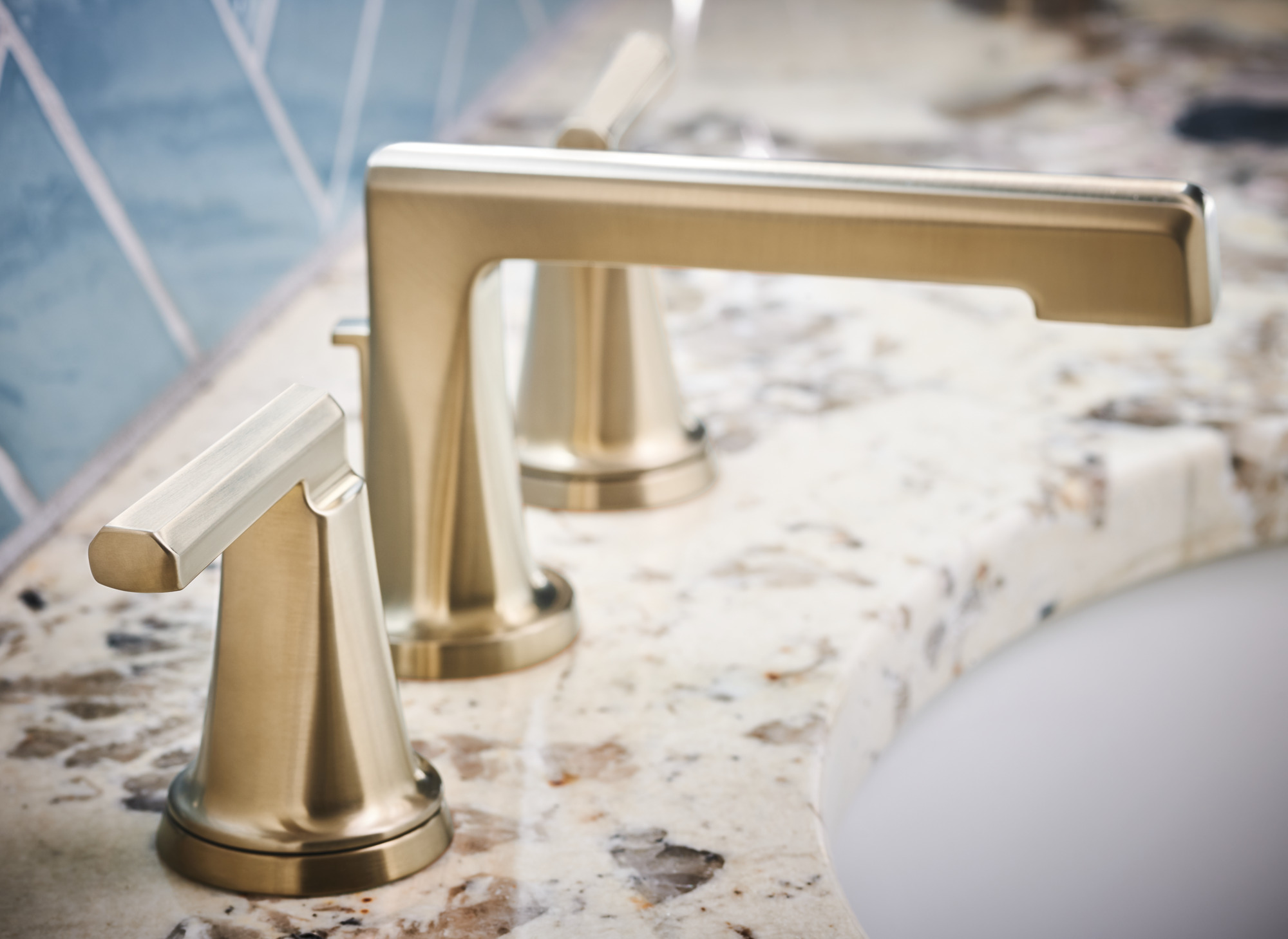 Levoir® | Widespread Lavatory Faucet with Low Spout - Less Handles