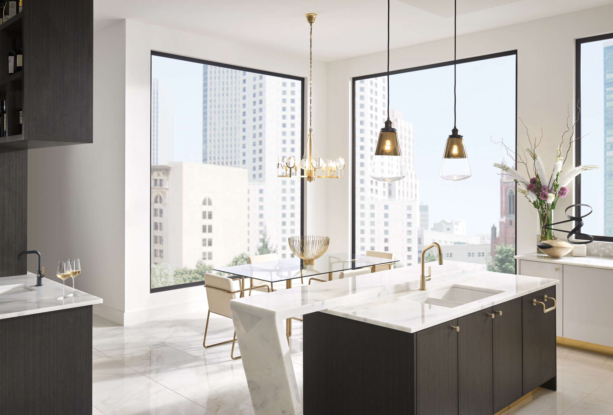 Litze® | Bar Faucet with Square Spout and Industrial Handle Kit