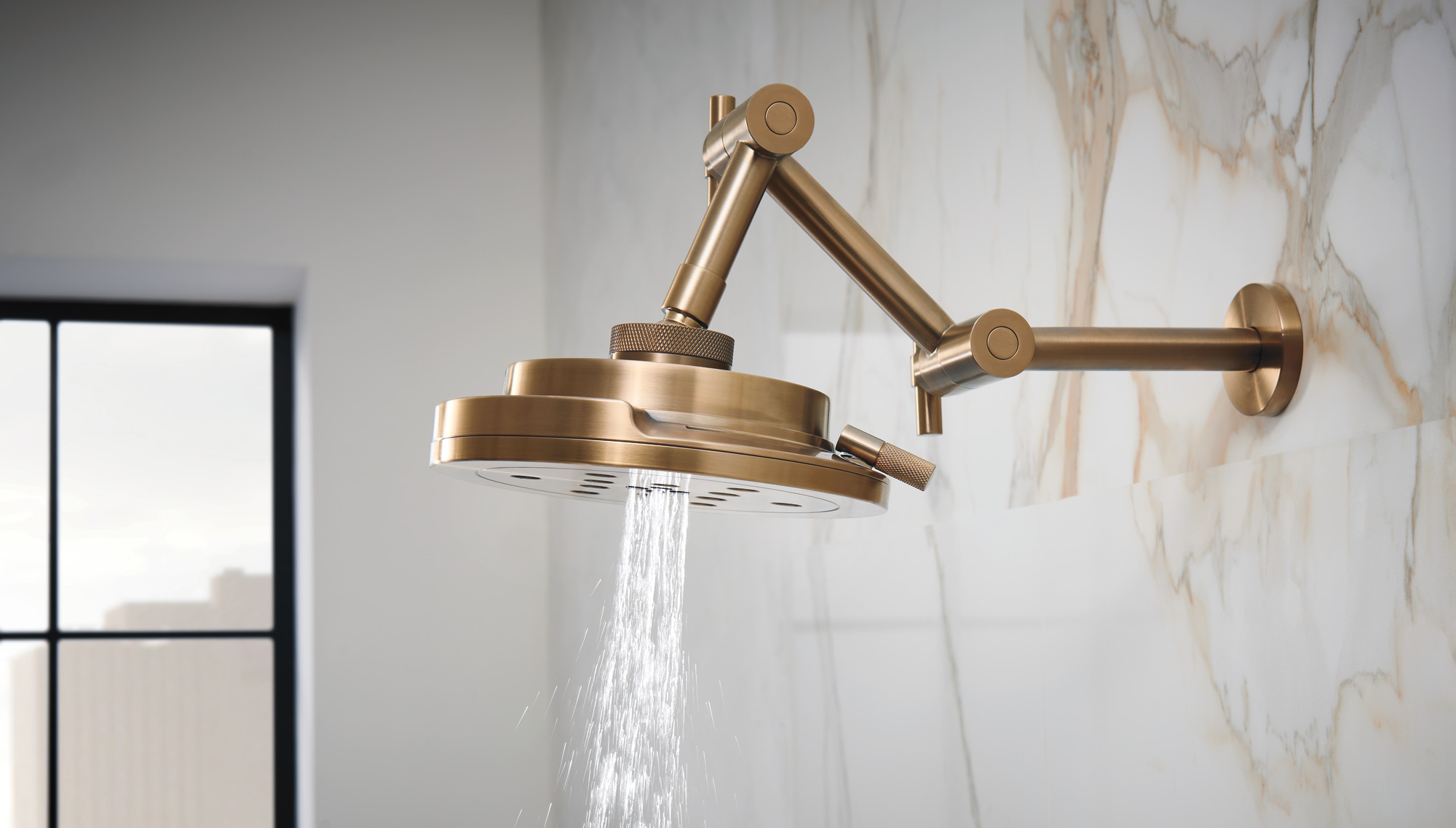 Litze® | 8” H2Okinetic® Round Multi-Function Wall Mount Showerhead