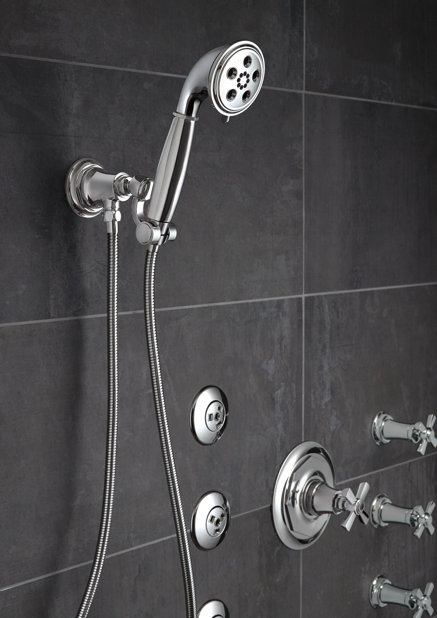 charm&moka60　ARTEM ハイドロフレックス 21mm Wall Mounted Handshower Kit - Line Base - 9126-60 - California Faucets