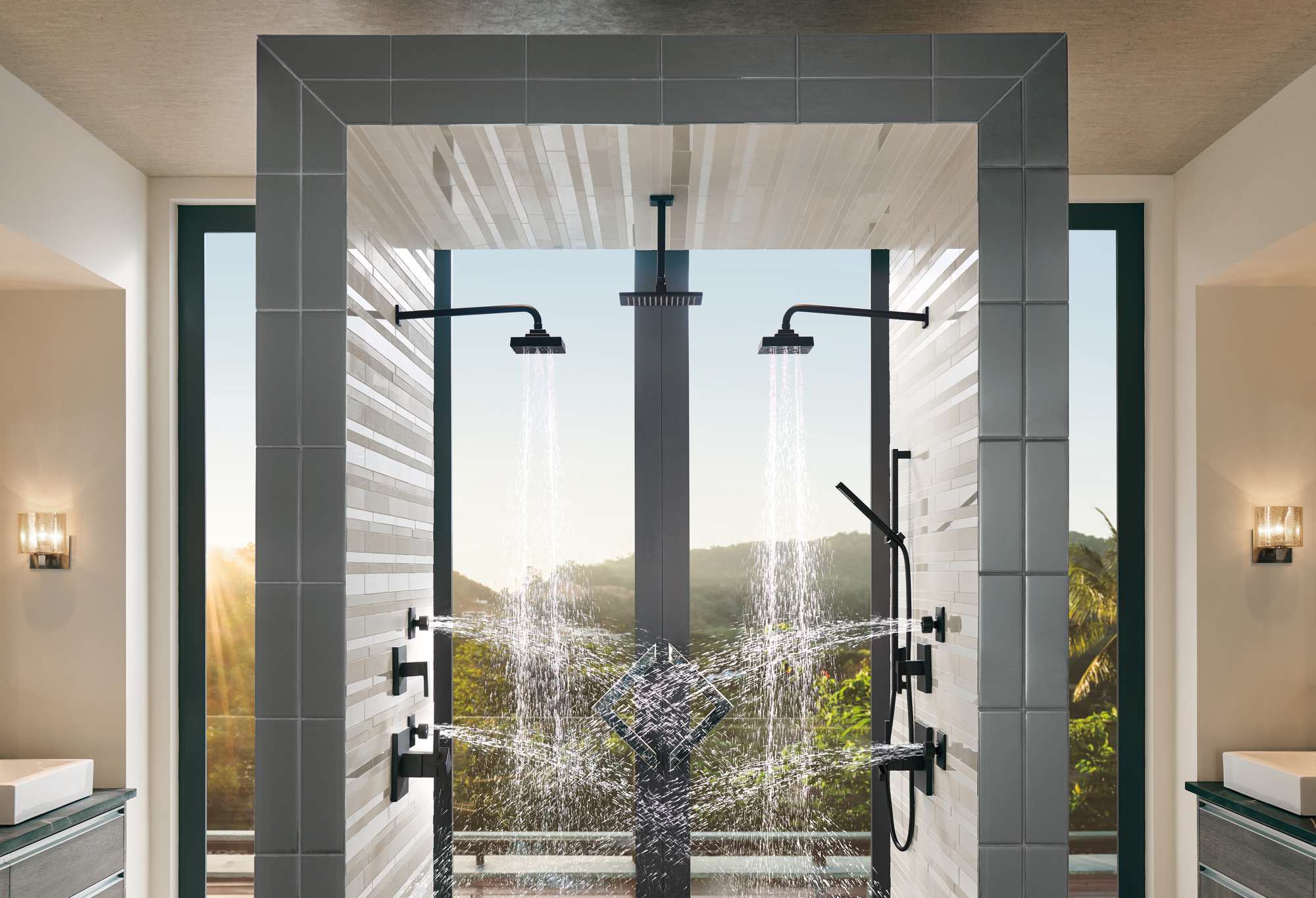Essential™ Shower Series | Hydrachoice Max® Square Body Spray Trim